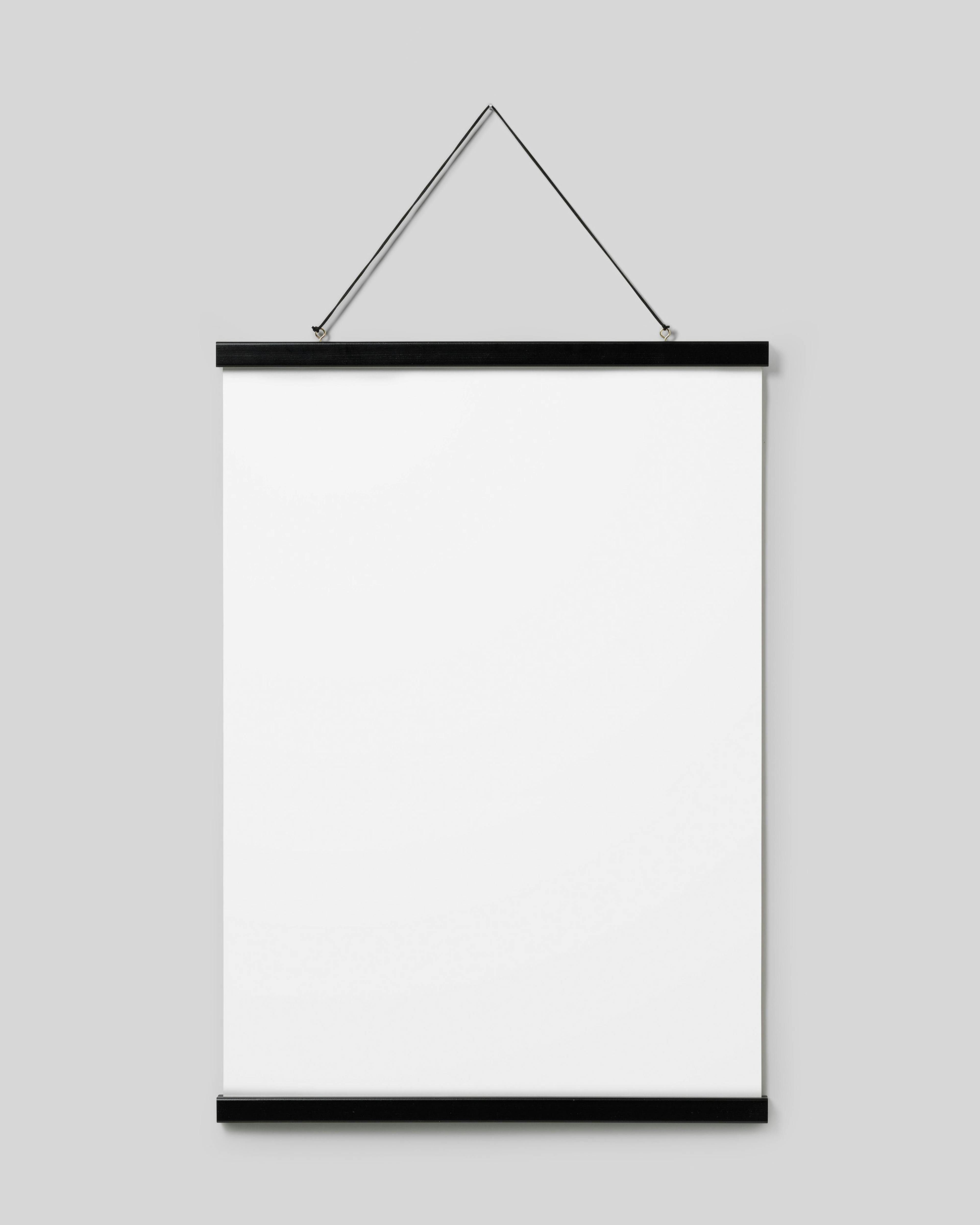 Julistelista musta 51 cm, magneettikiinnike
