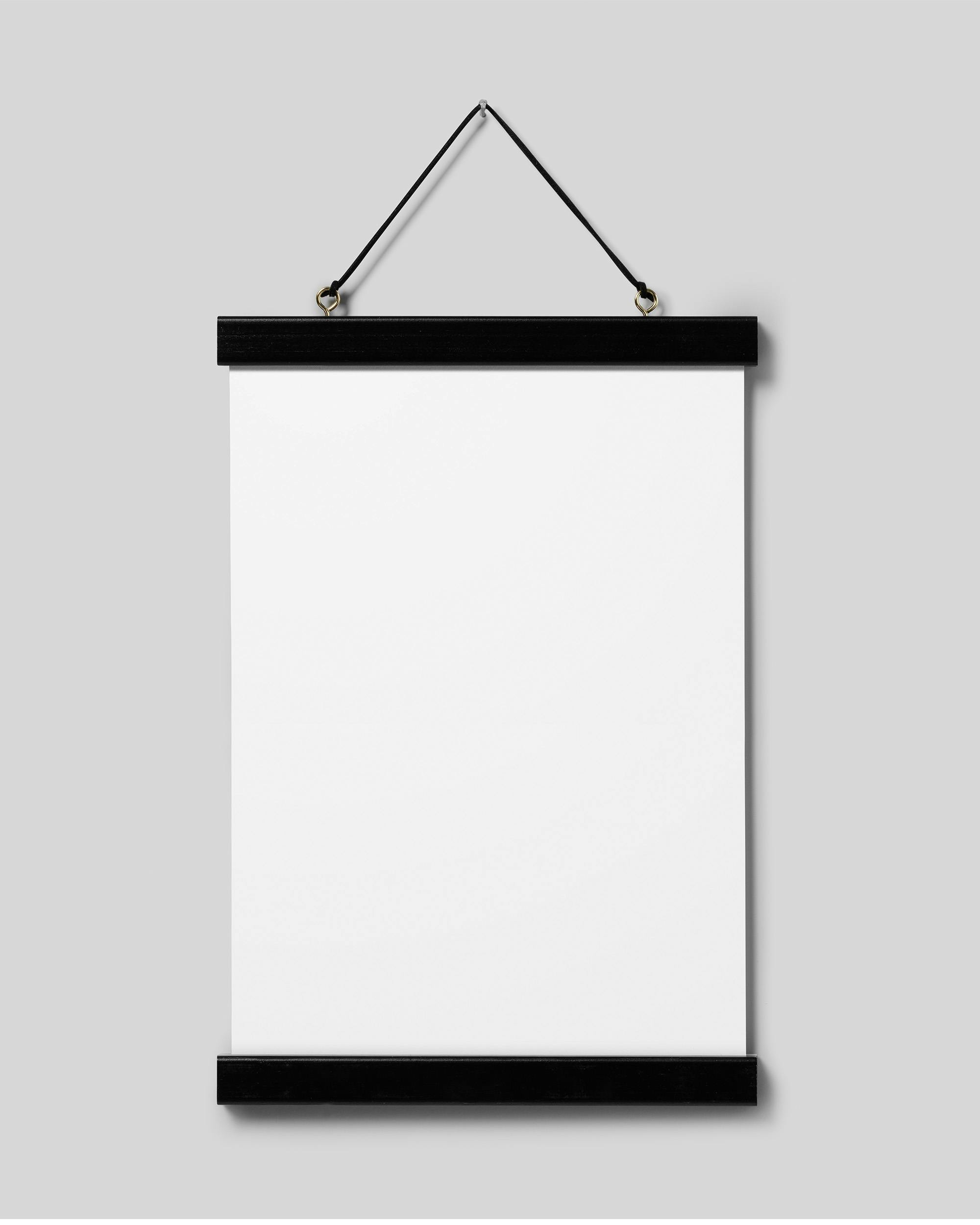 Poster hanger black 22 cm, magnet fastener (22 cm)