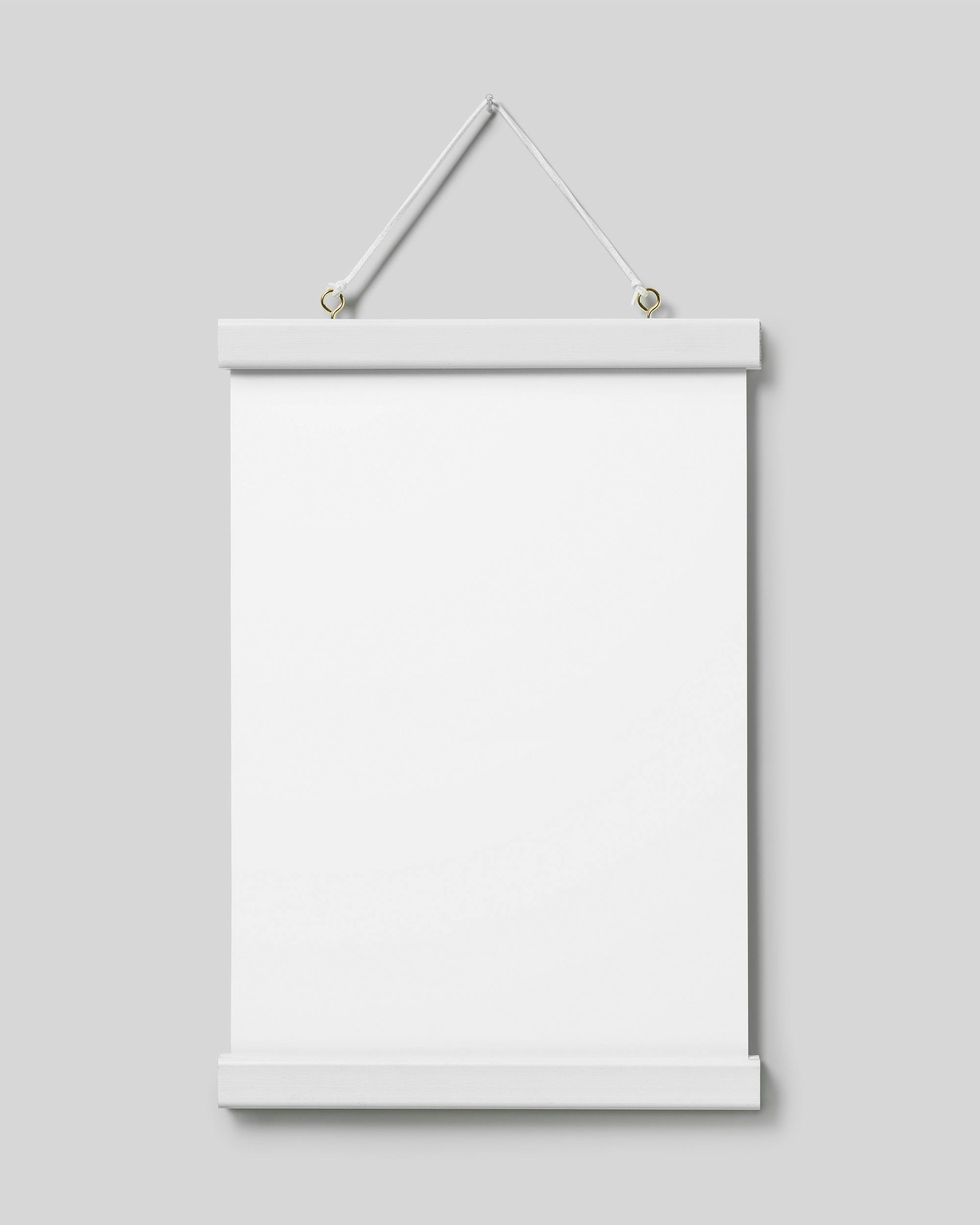 Porte affiche blanc 22 cm, fixation magnétique (22 cm)