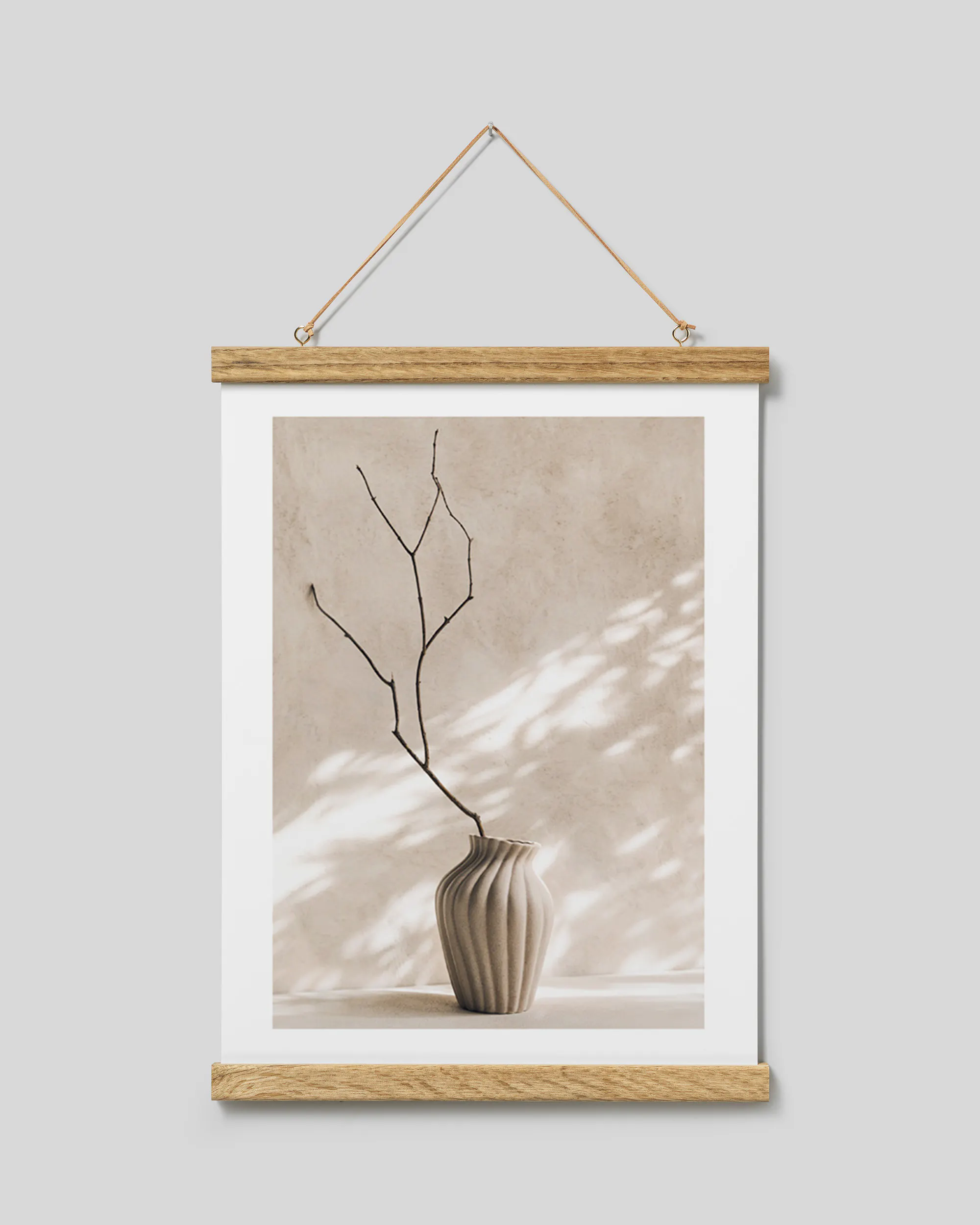 Supporto Magnetico Per Poster 30 Cm – Barra In Legno Con Magnete E Corda, Riutilizzabile E Senza Danni, Colore Nero
