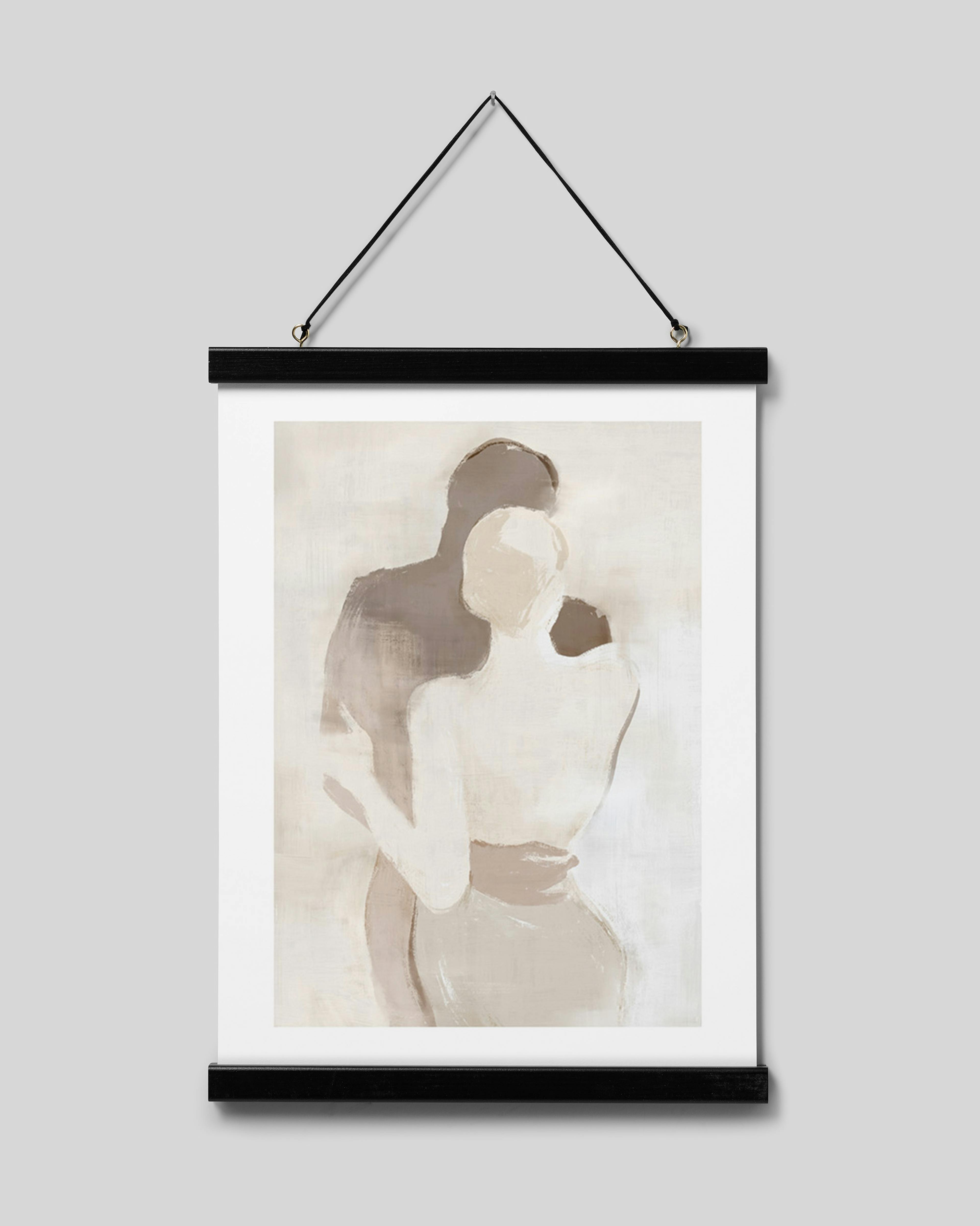 Poster hanger black 12" in, magnet fastener