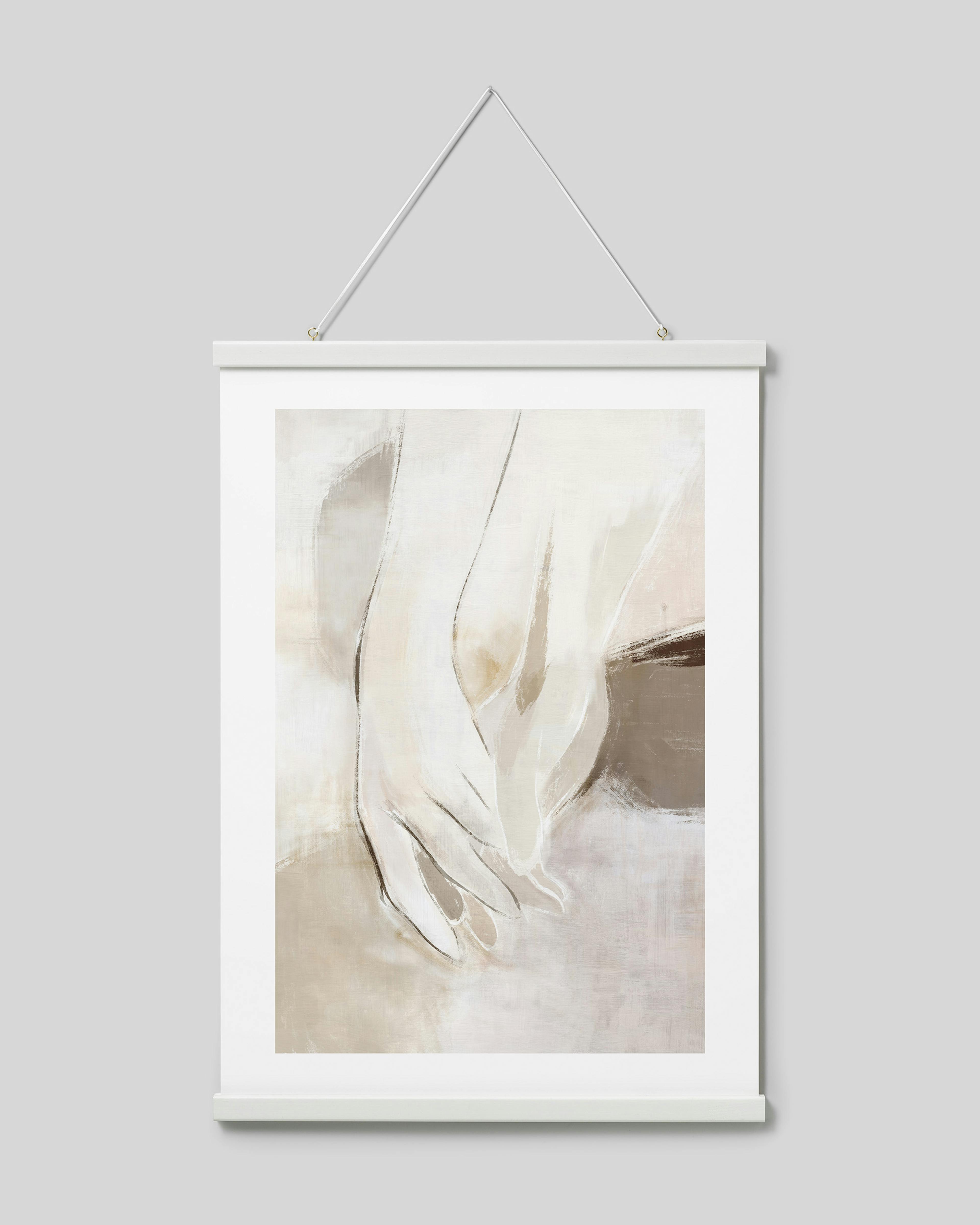 Poster hanger white 20" in, magnet fastener