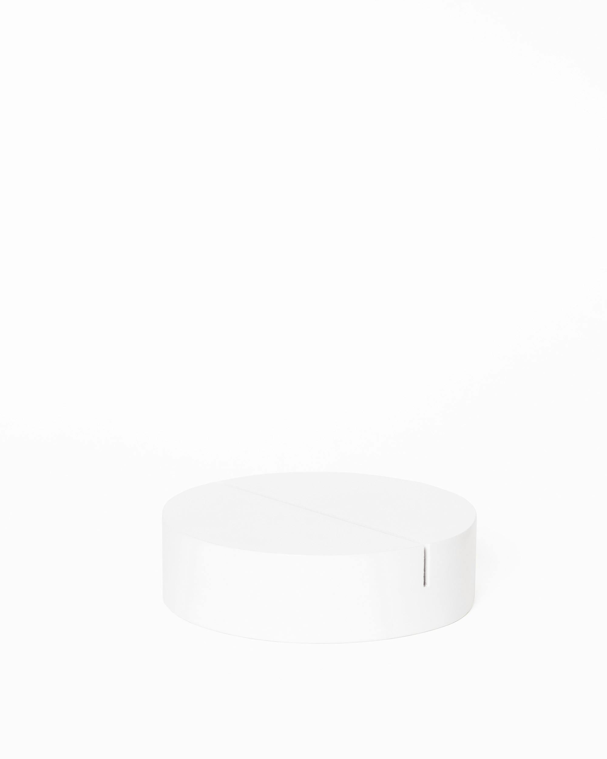 Porte-affiche circulaire blanc en MDF pour Affiche