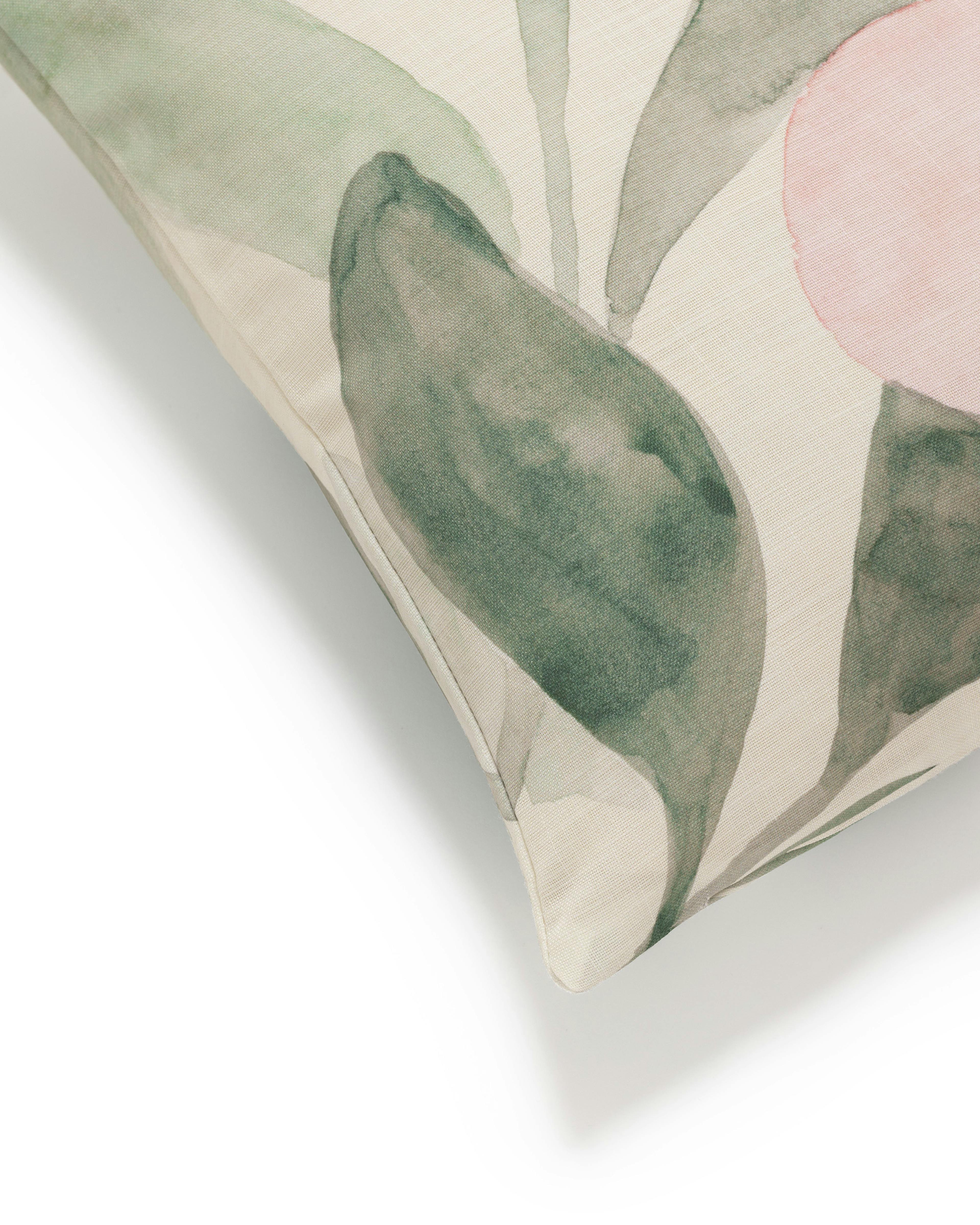 Pink Floral κάλυμμα μαξιλαριού