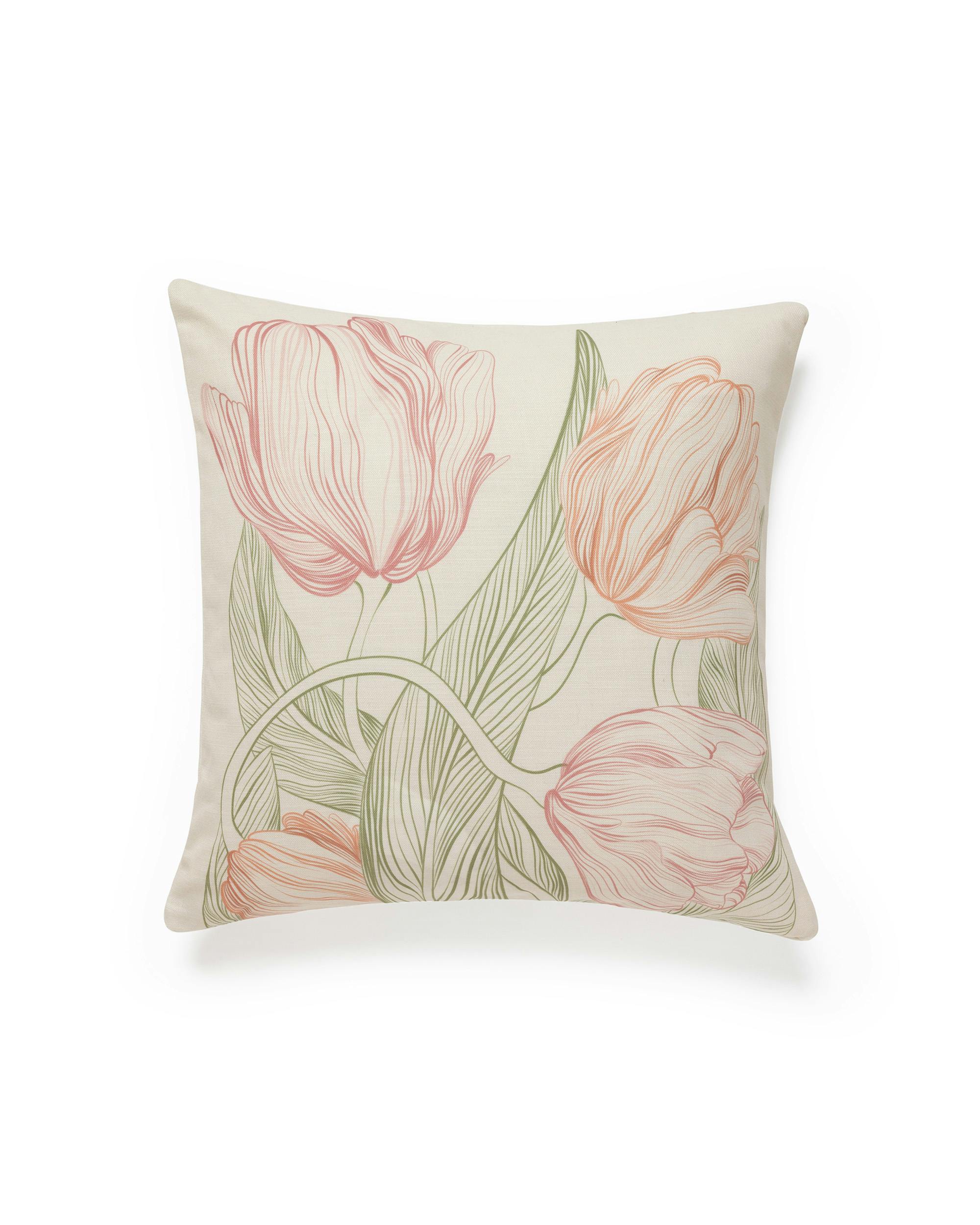 Pink Tulips Kussensloop (60 x 60 cm met vulling) - Kussens en Kussenhoezen