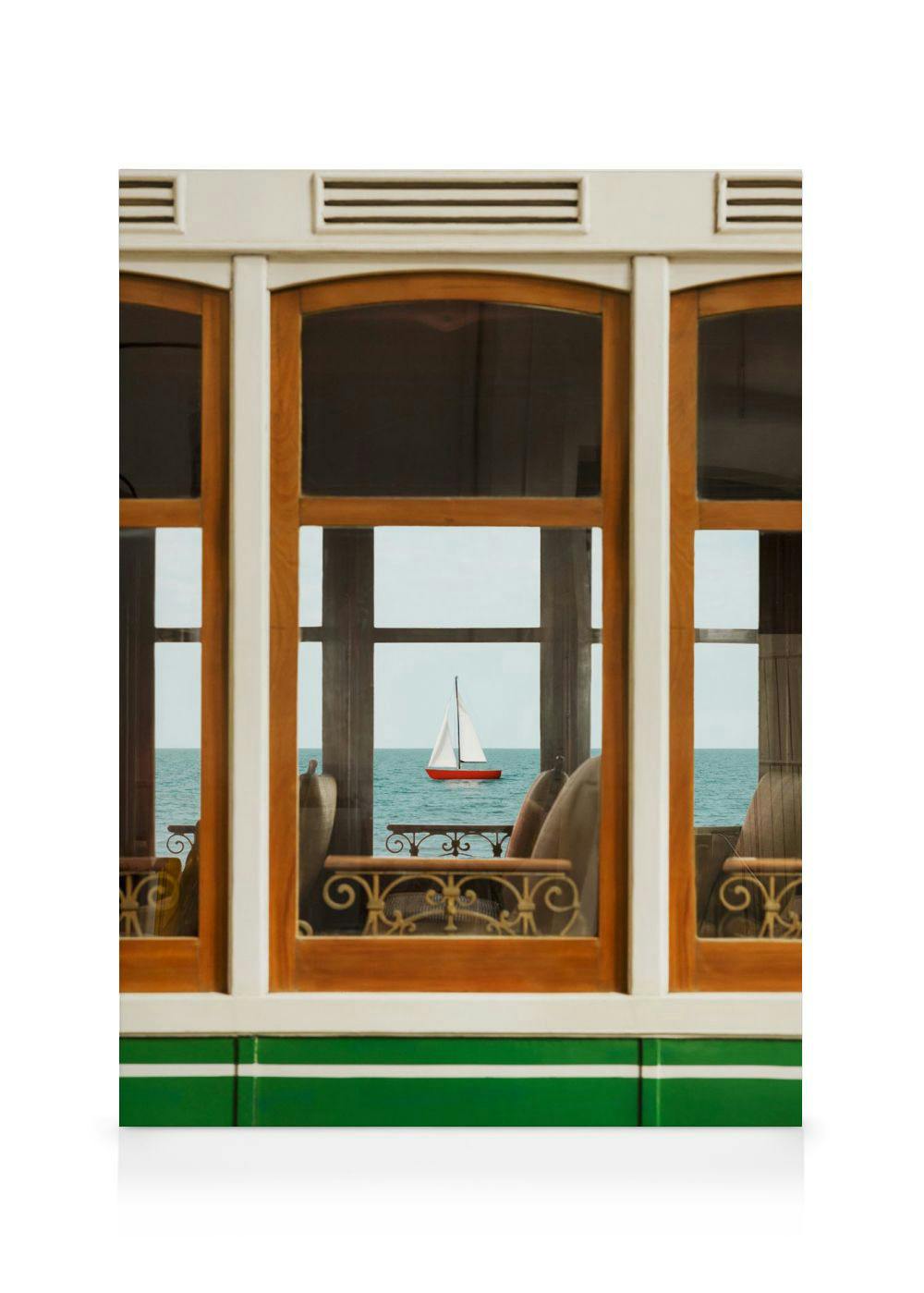 The Journey Begins Lerret (70x100 cm - Svart Ramme)