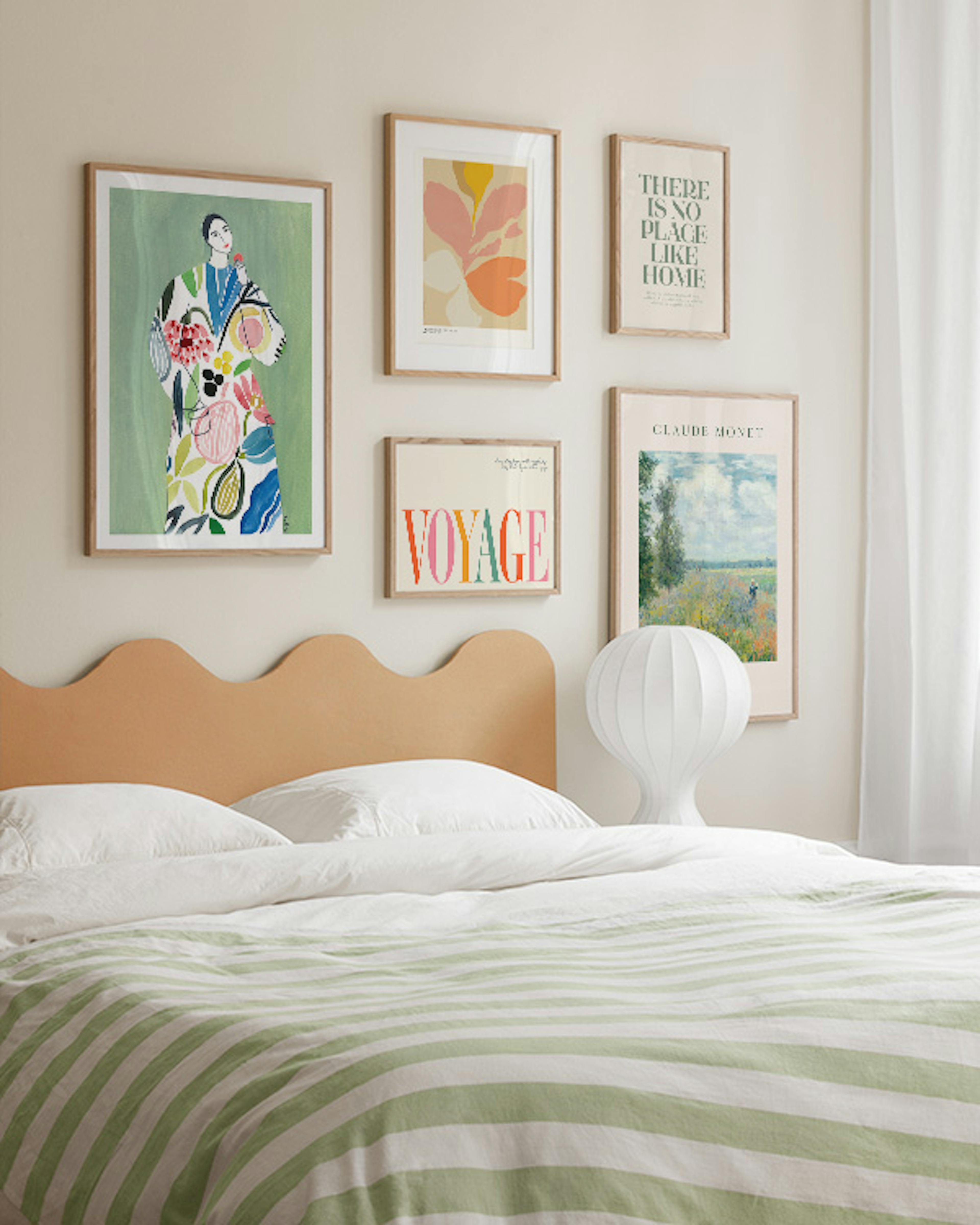 Artsy Bedroom gallery wall