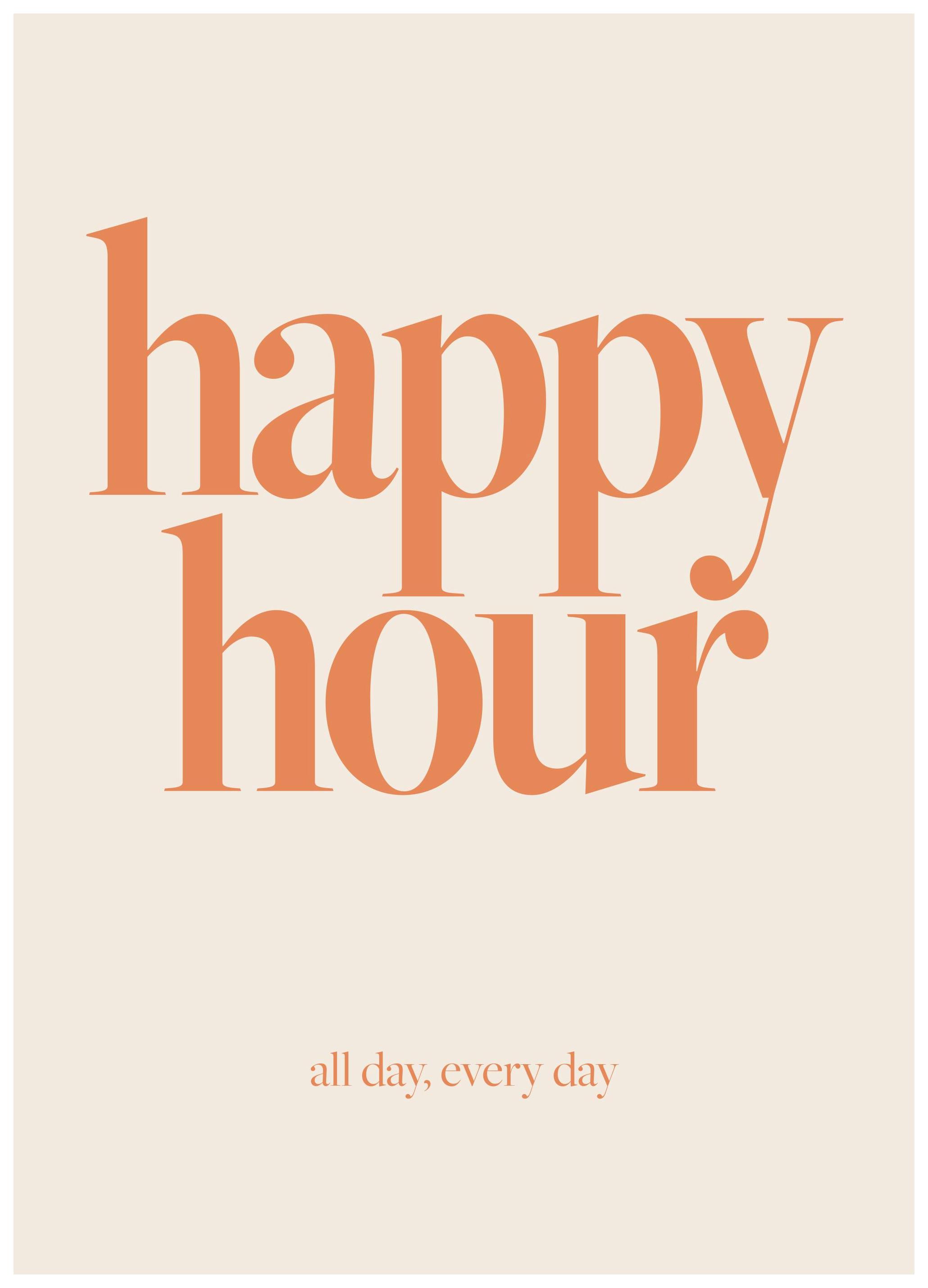 Happy Hour Plakat (30x40 cm)- Plakaty z napisami