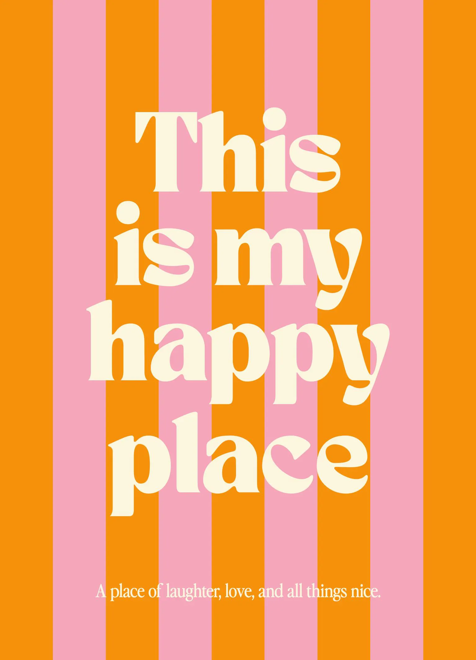 Happy Place Affiche – Affiche typographique colorée et joyeuse | desenio.fr