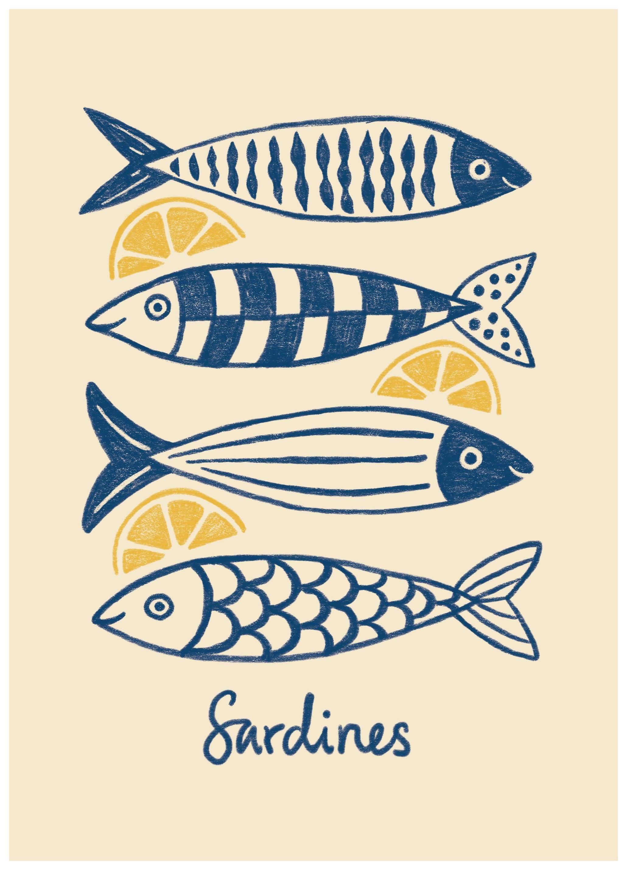 Prints - Sardines Print (30x40 cm) - Kitchen wall art