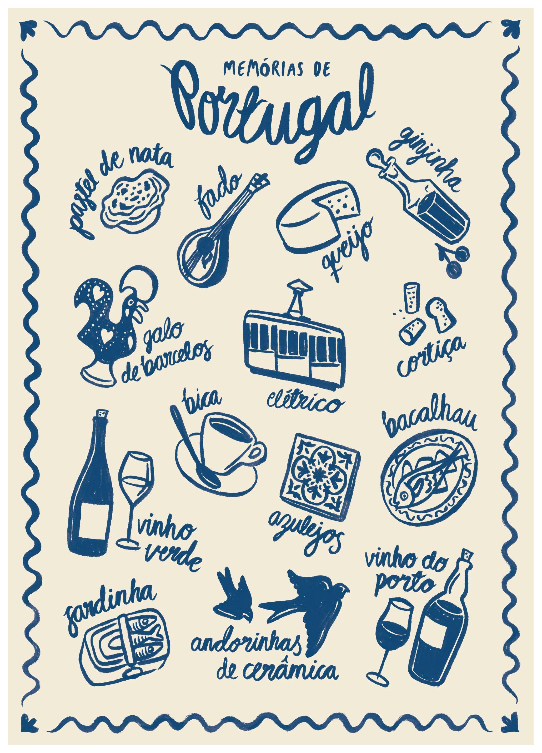 Memórias de Portugal Plakat (50x70 cm)- Ilustracje