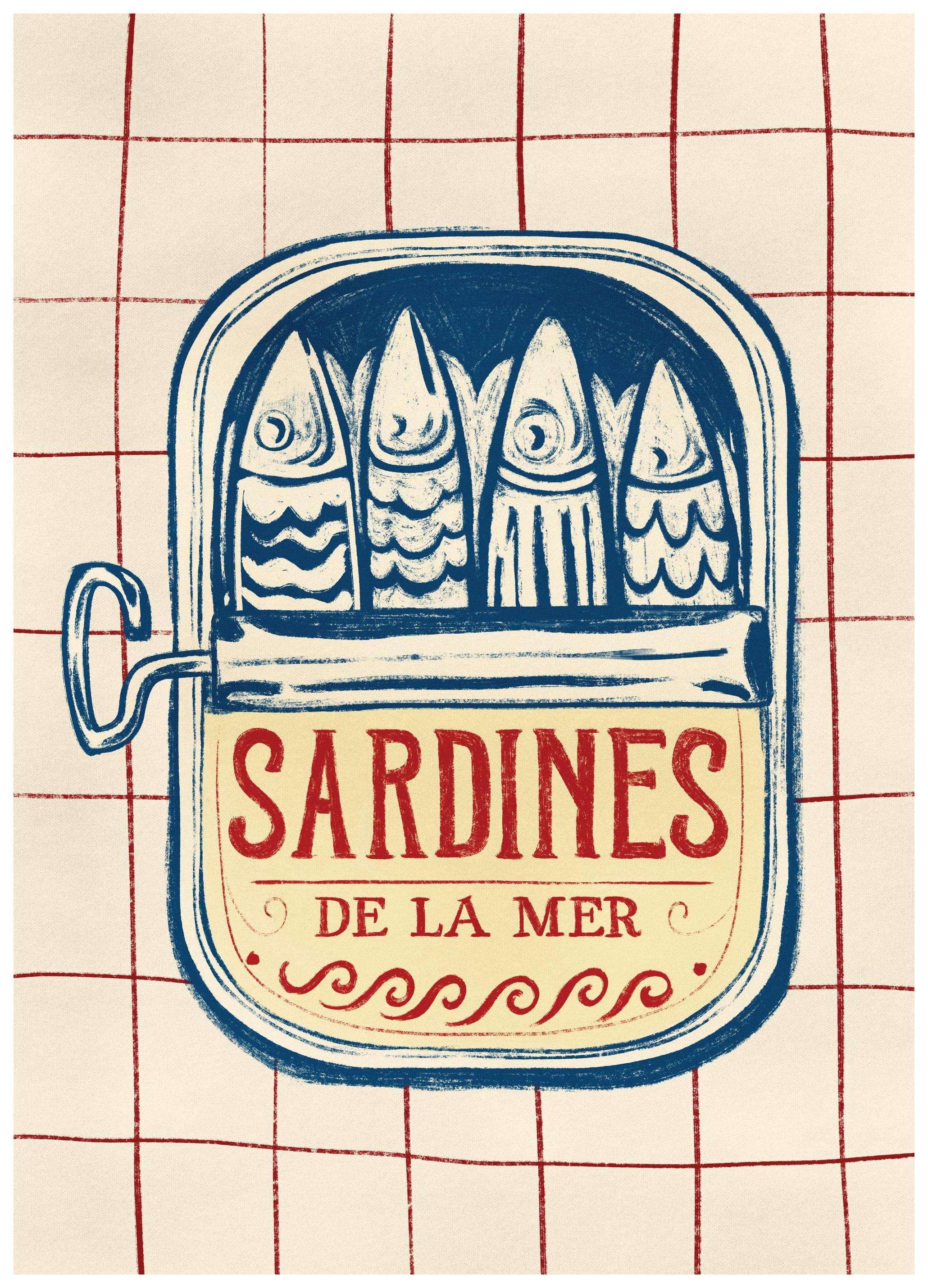Sardines de la Mer Poster (21x30 cm)- Arte moderna