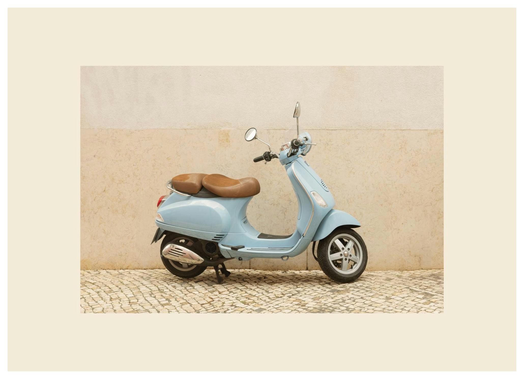 Prints - Blue Vespa Print (30x40 cm) - Photography prints