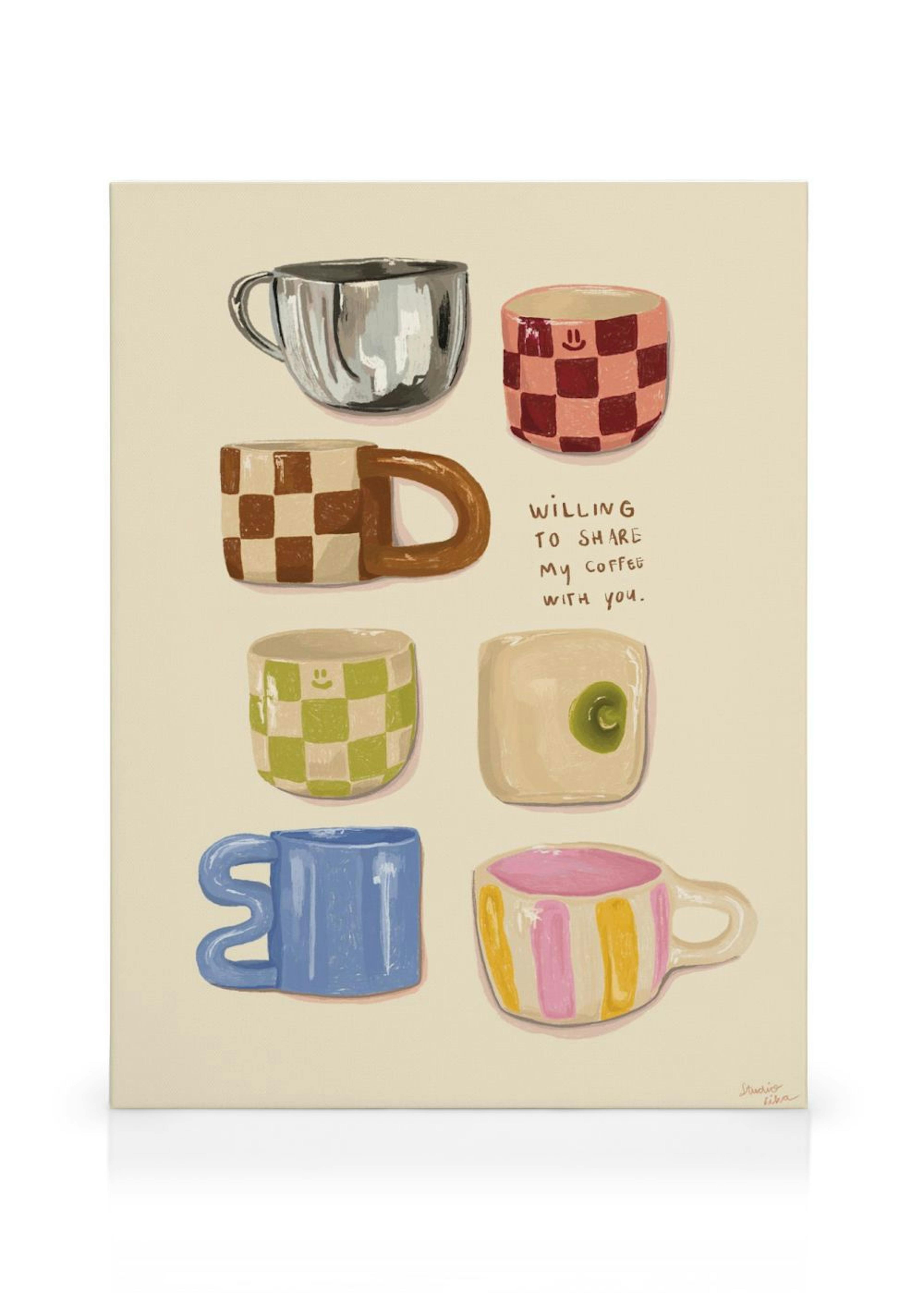 Loïs Langenberg - Willing to share my Coffe with you Stampa su Tela
