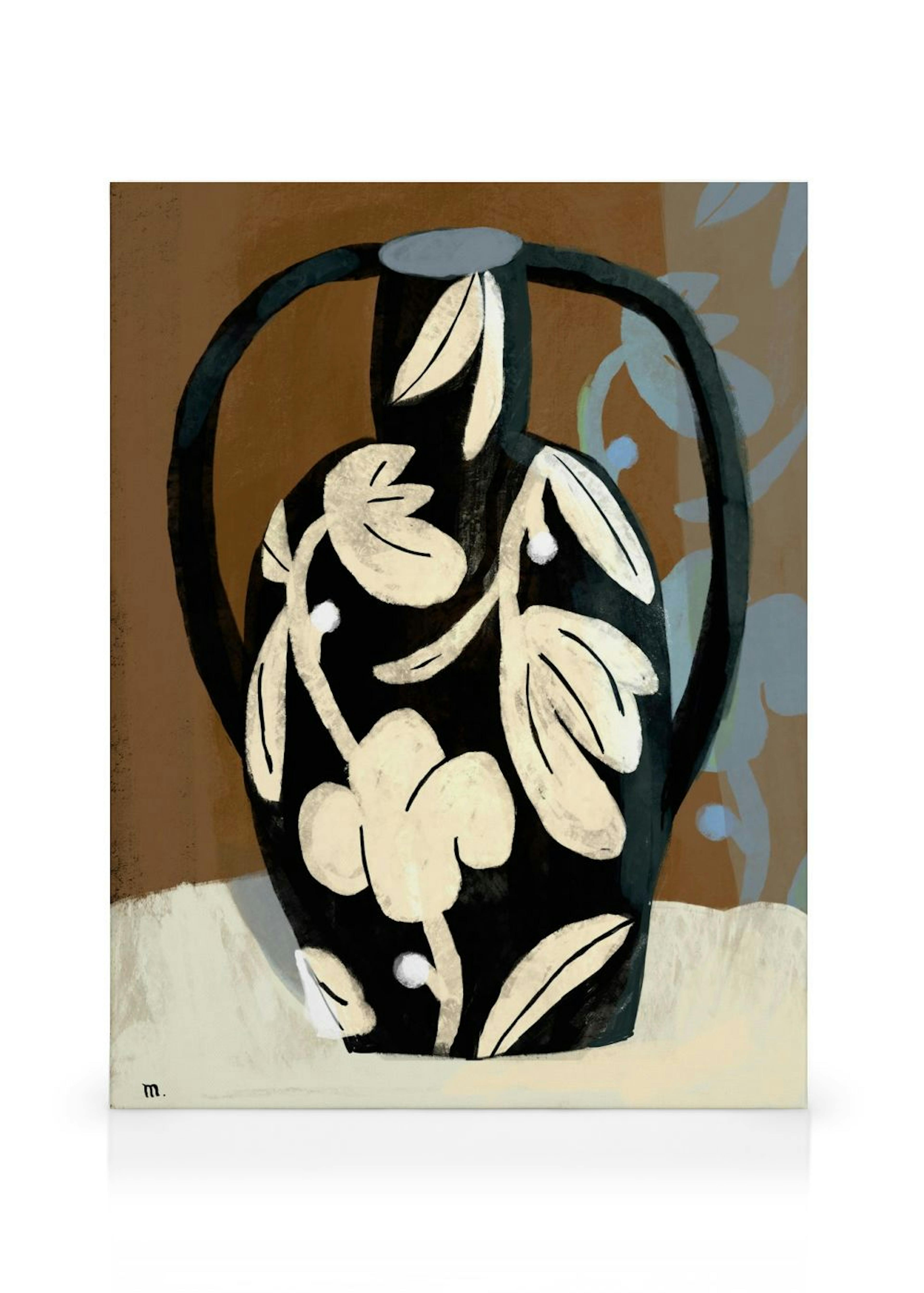 Marco Marella - Black Vase Stampa su Tela