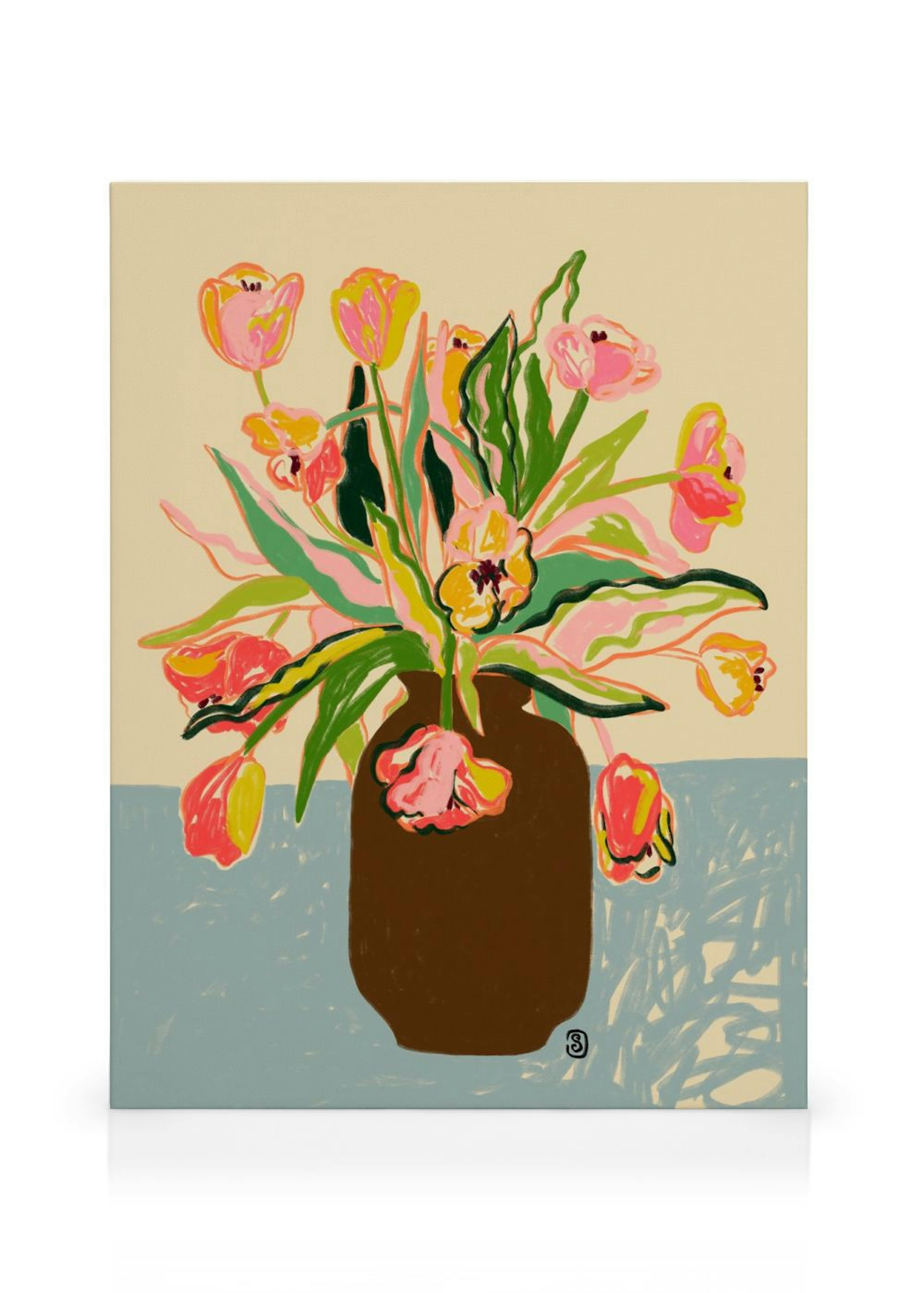 Sandra Poliakov - Tulip Vase Lærred