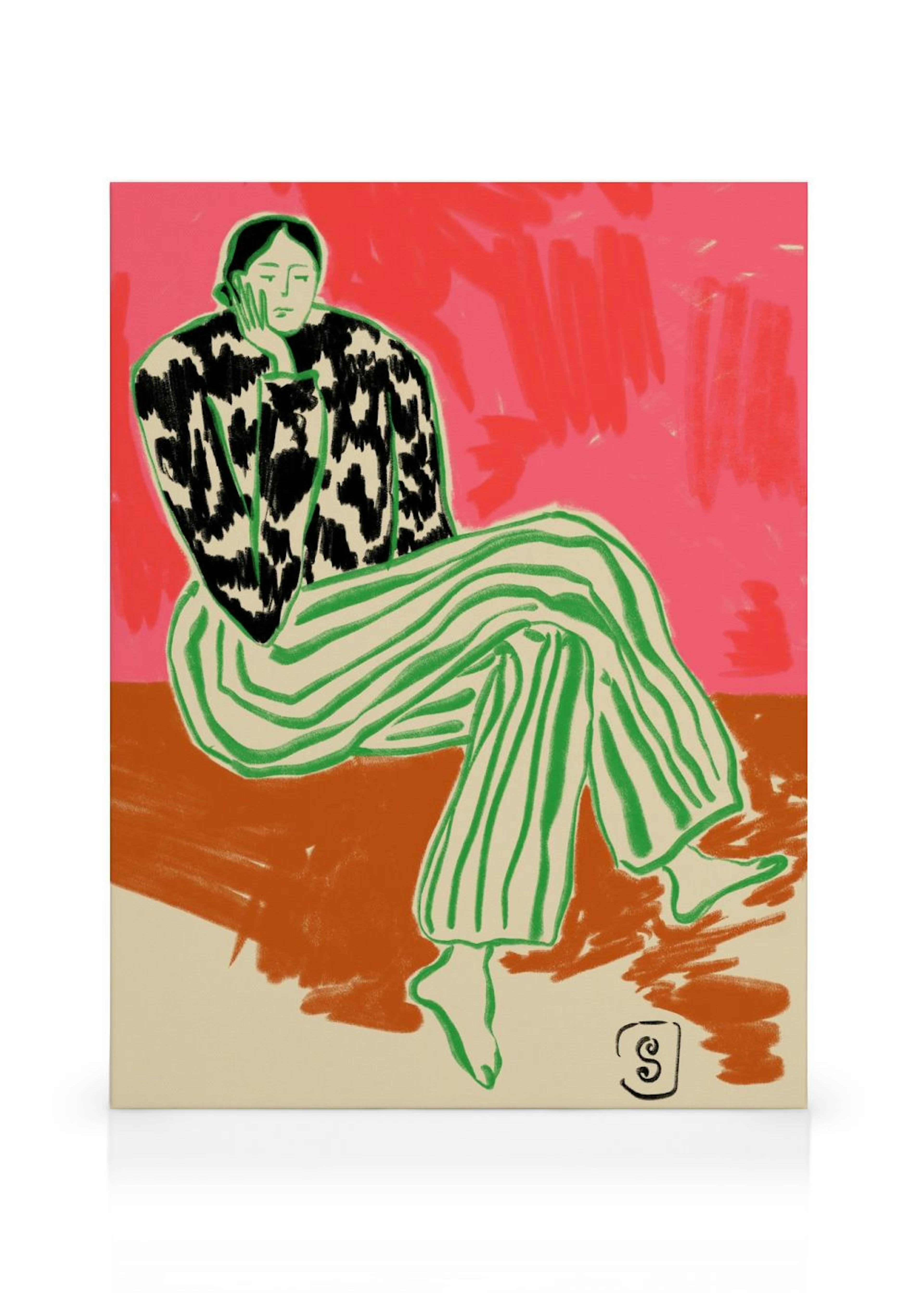 Sandra Poliakov - Calm Woman Portrait Canvas