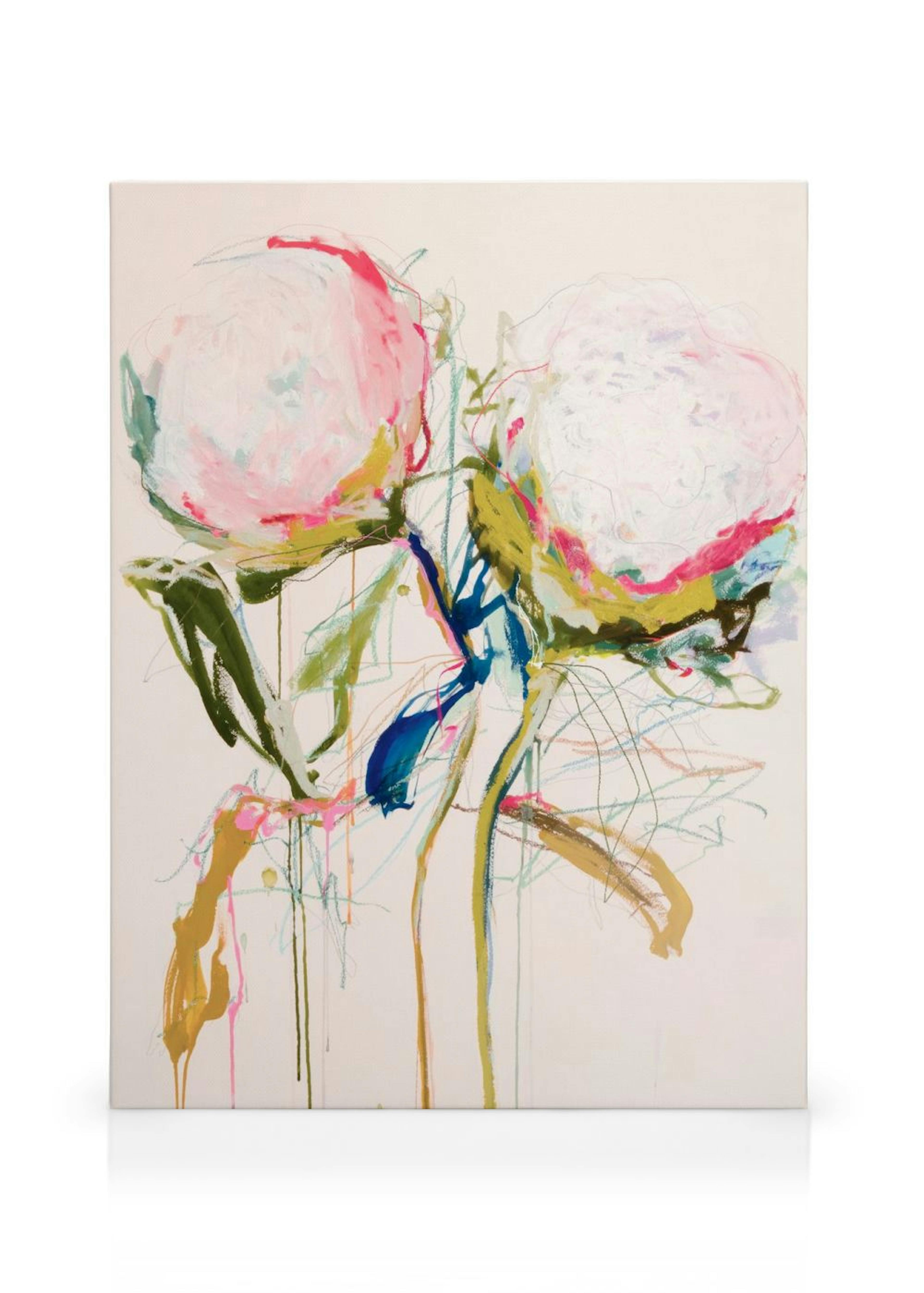 Leigh Viner - Artsy Peonies No1 Leinwandbild