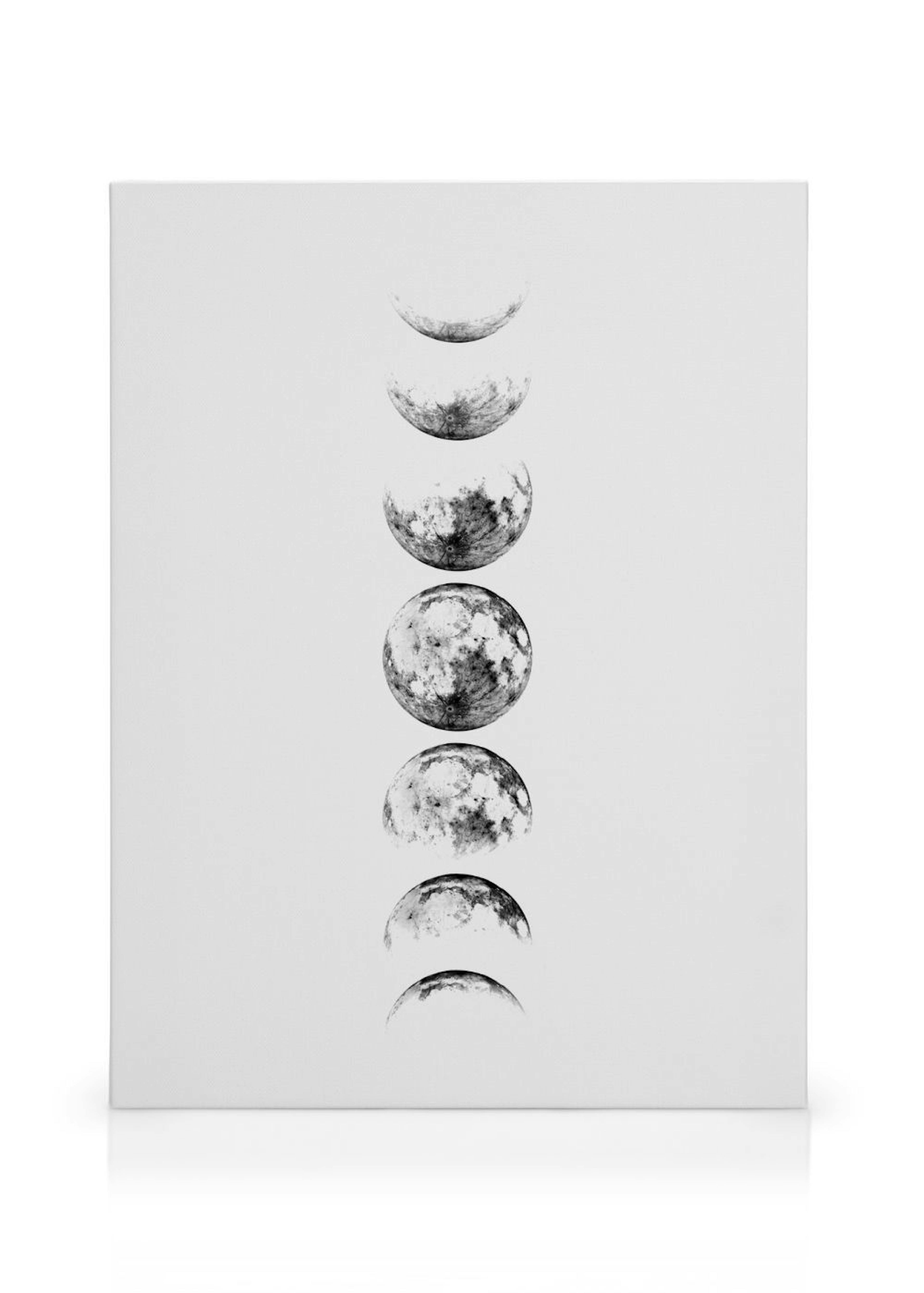 Moon Phase Grey, Canvas print