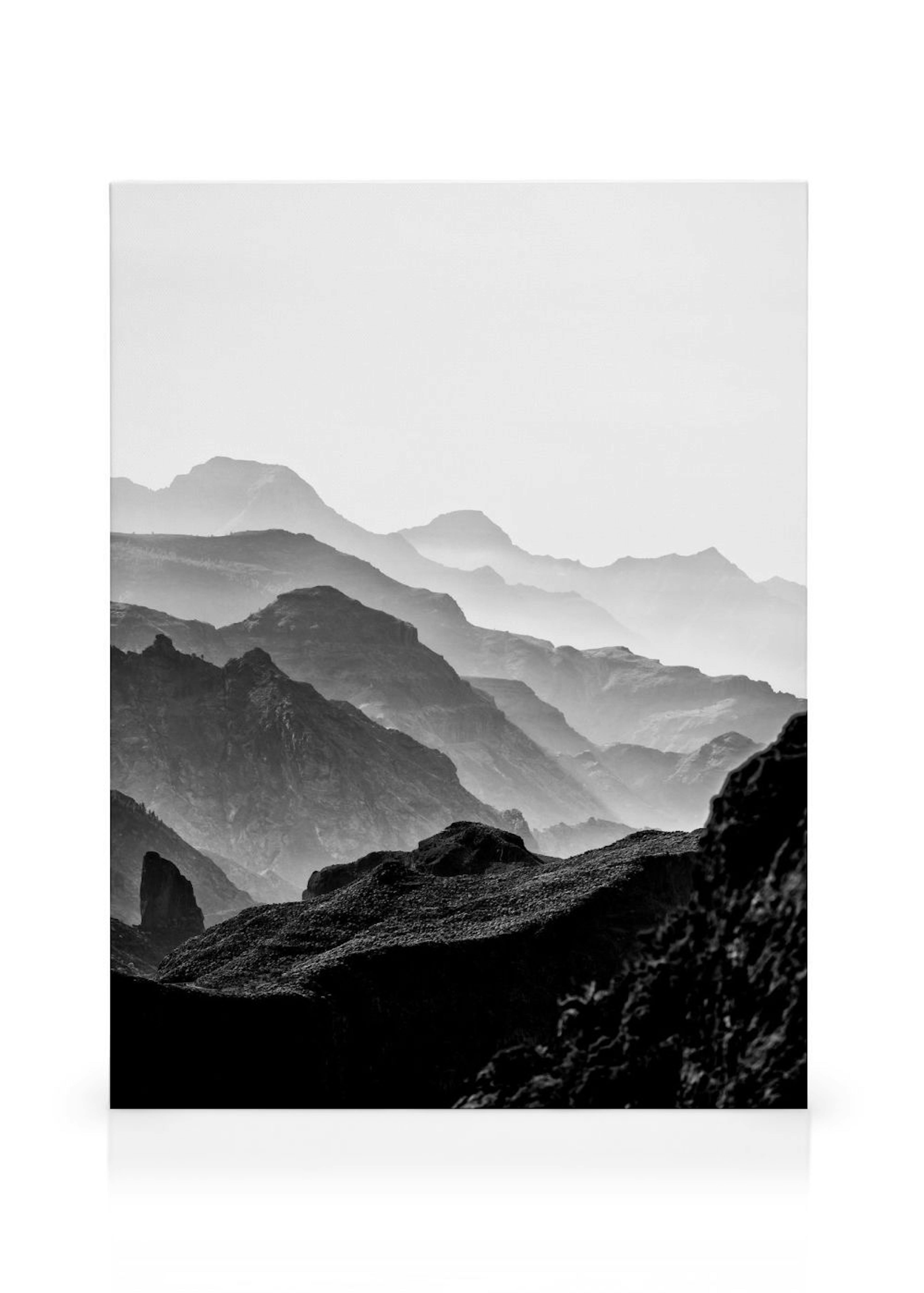Black Rocky Mountains Leinwandbild