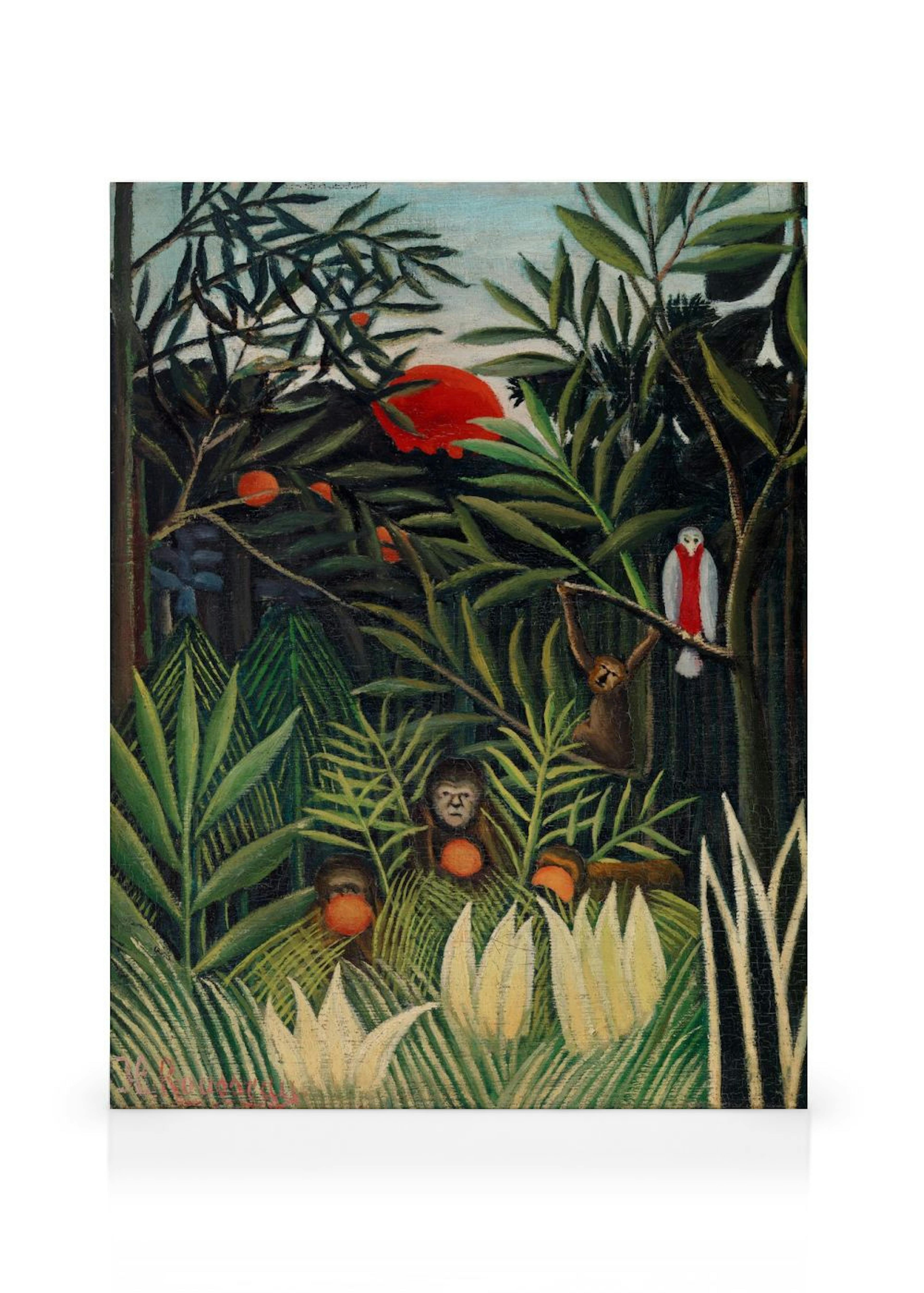 Rousseau - Monkeys and Parrot in the Virgin Forest Lærred