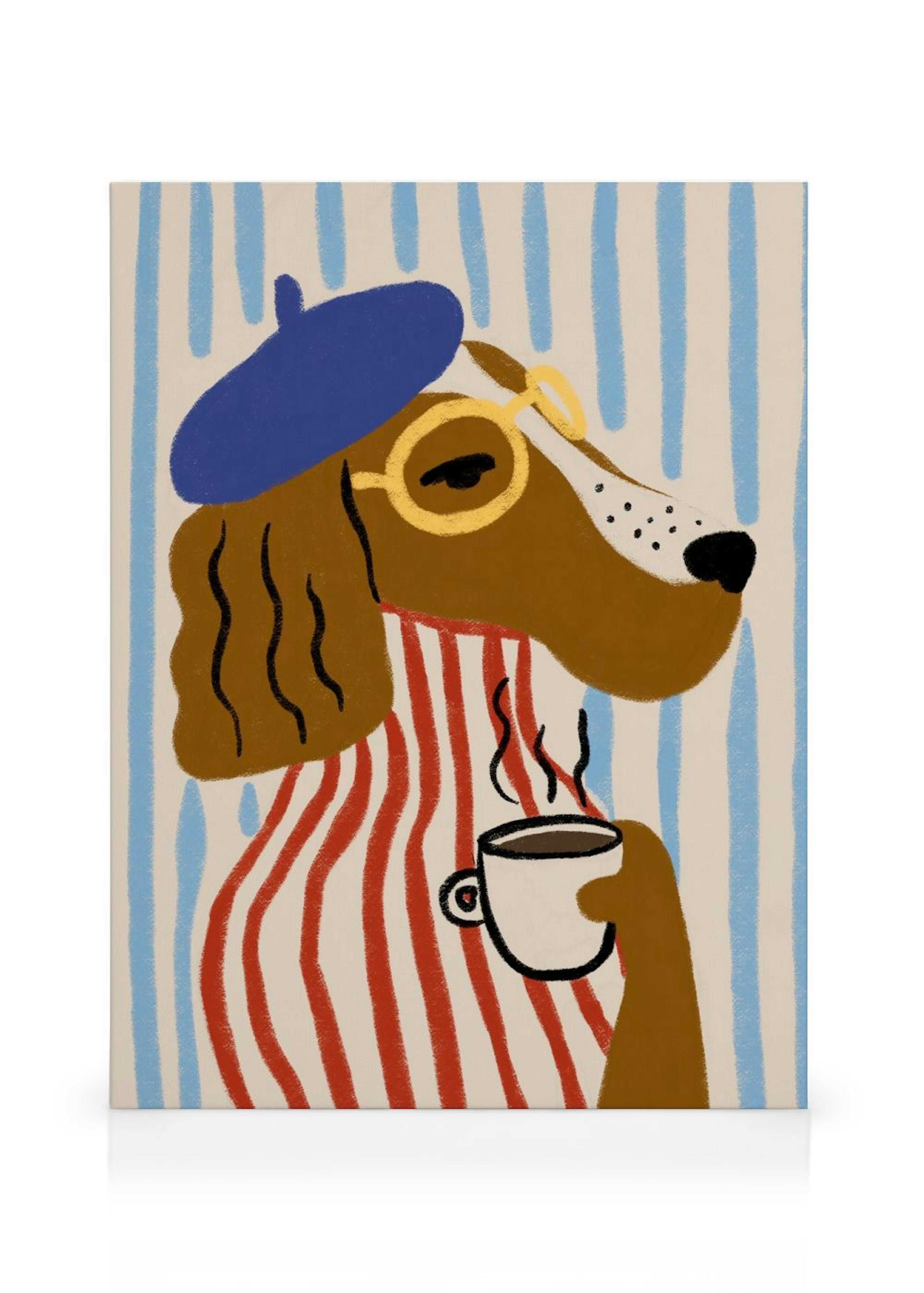 Sophisticated Dog Canvas