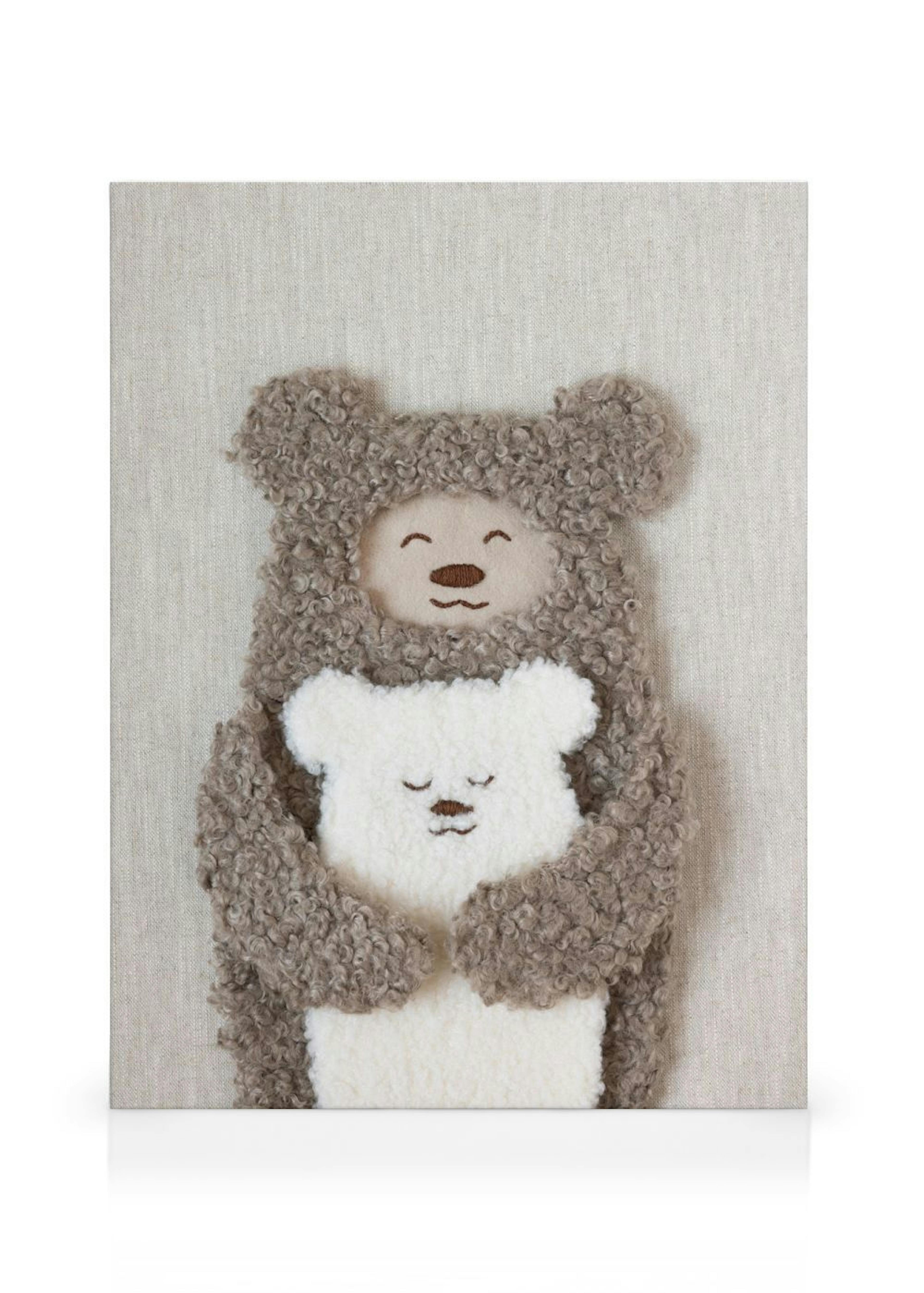 Furry Bears Hug Καμβάς