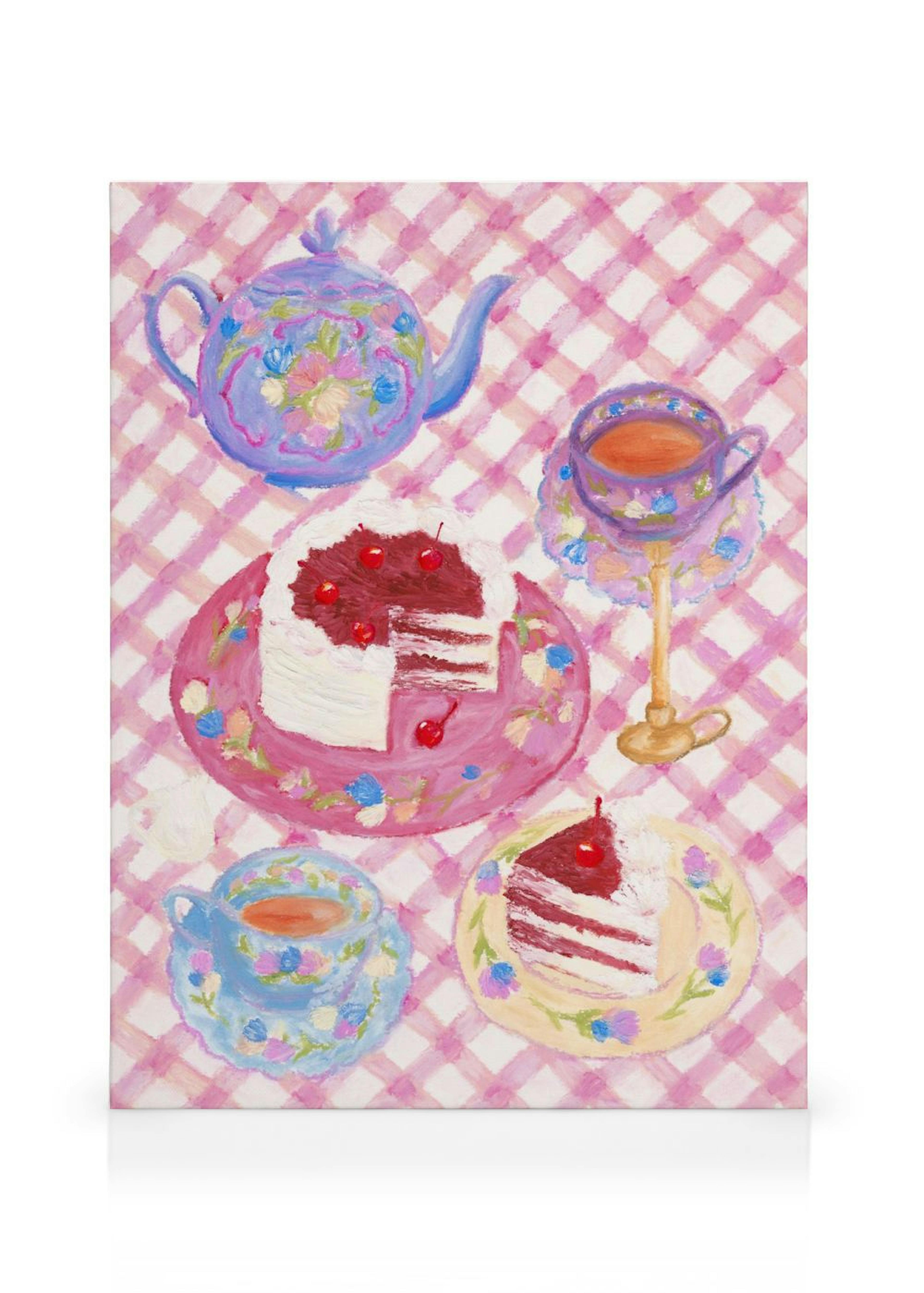 Cherry Red Velvet Cake Canvas print