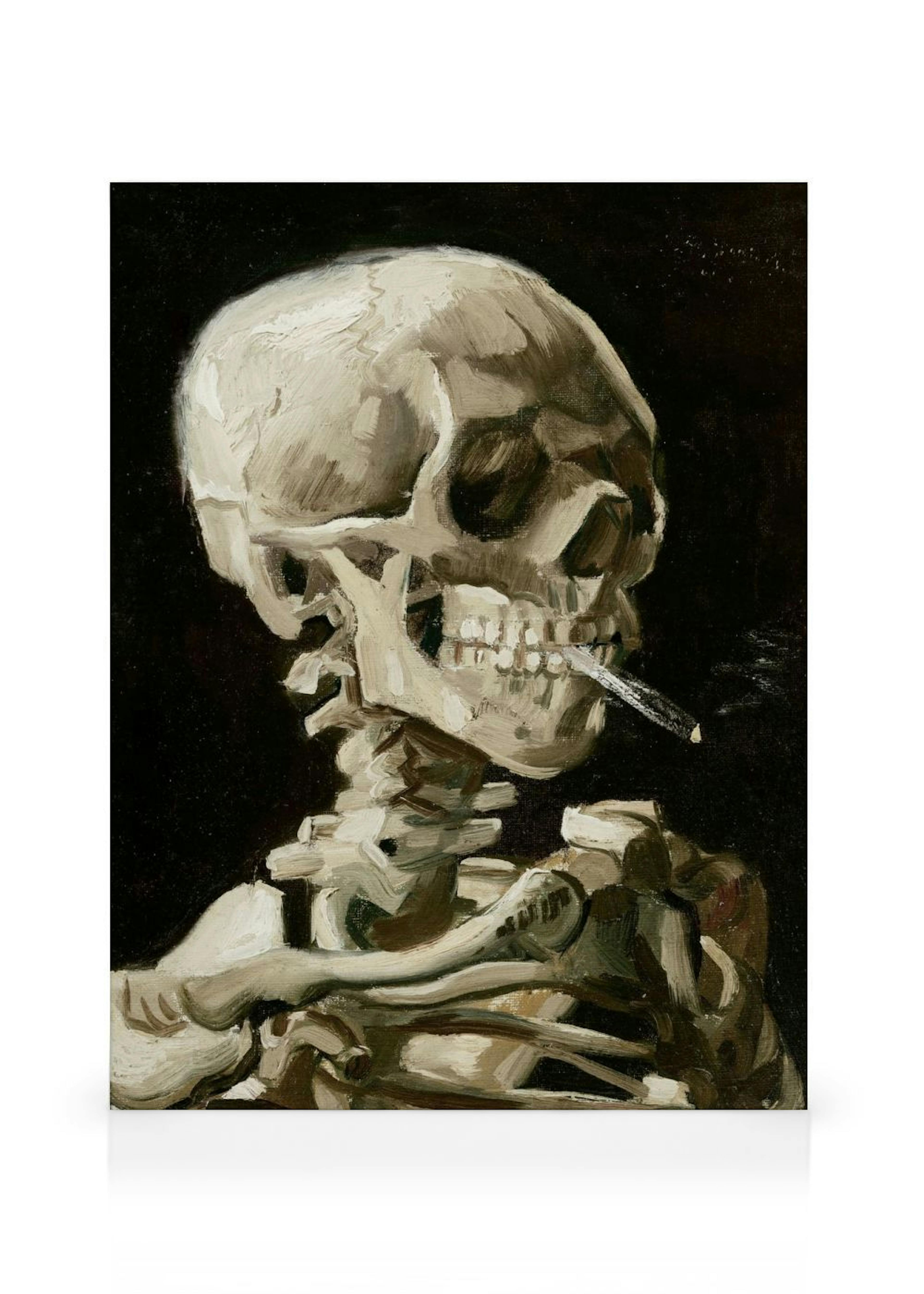 Van Gogh - Head of a Skeleton With a Burning Cigarette Canvas print