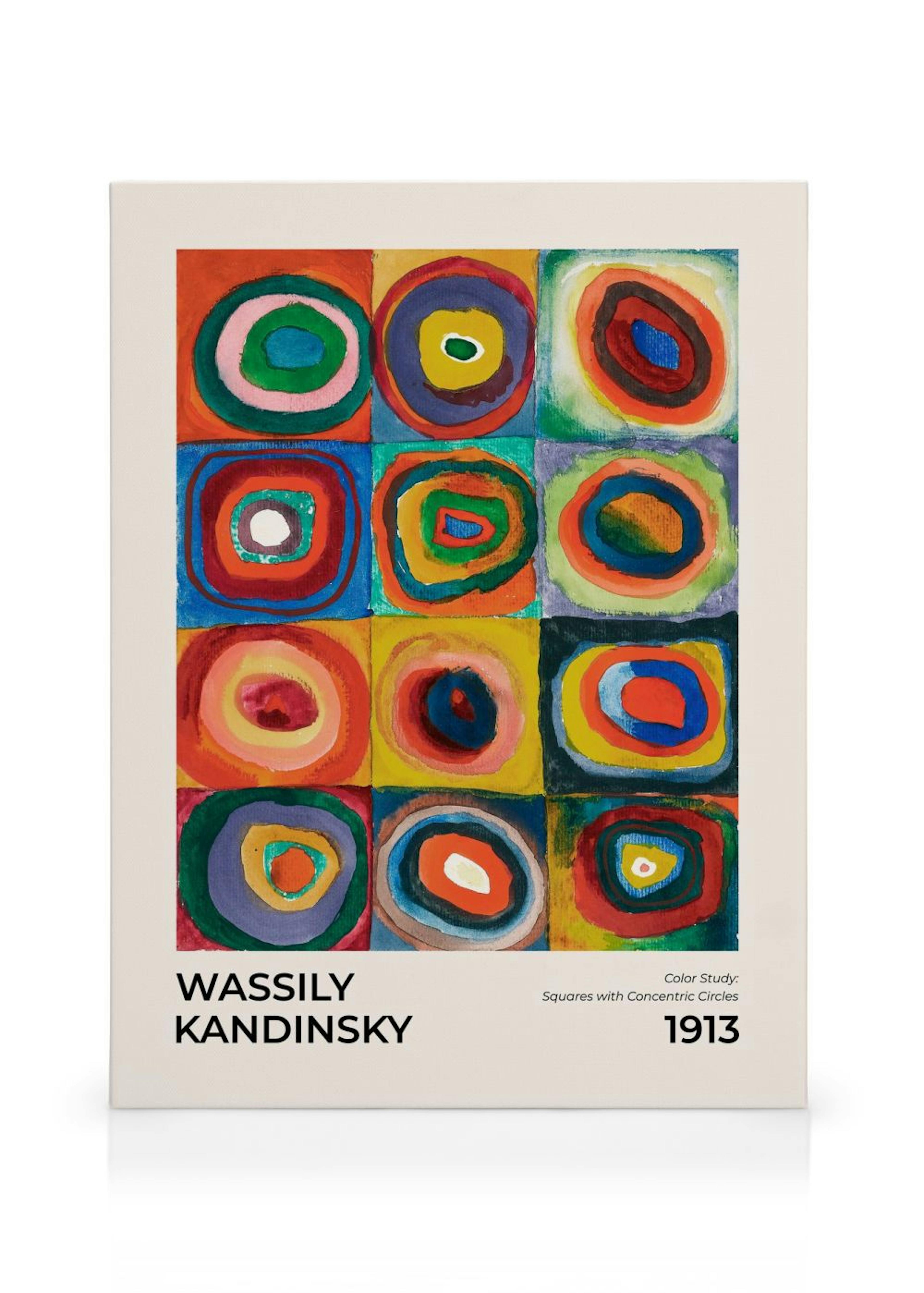 Kandinsky - Squares with Concentric Circles Lienzo