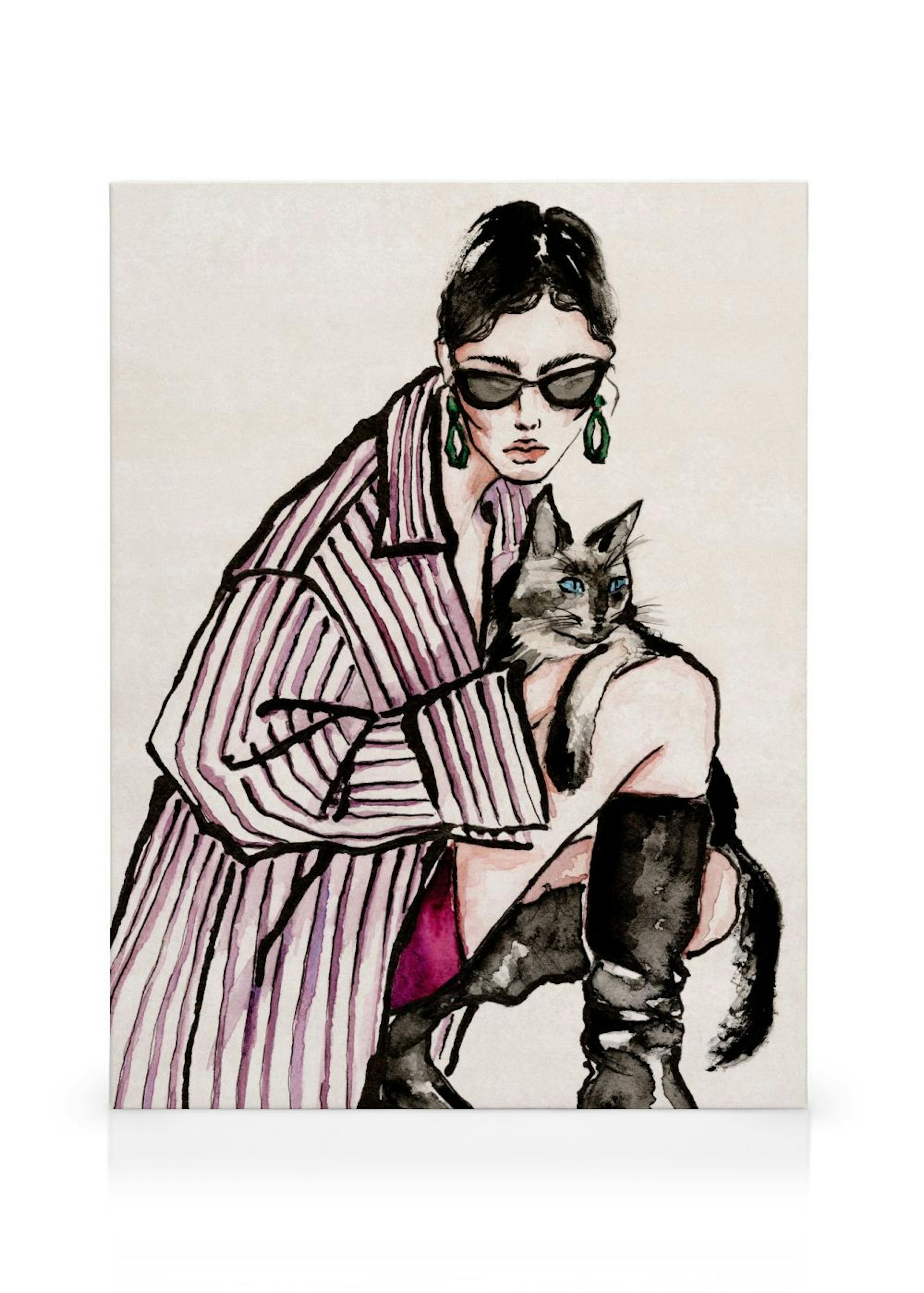 Cat Lady Canvas print