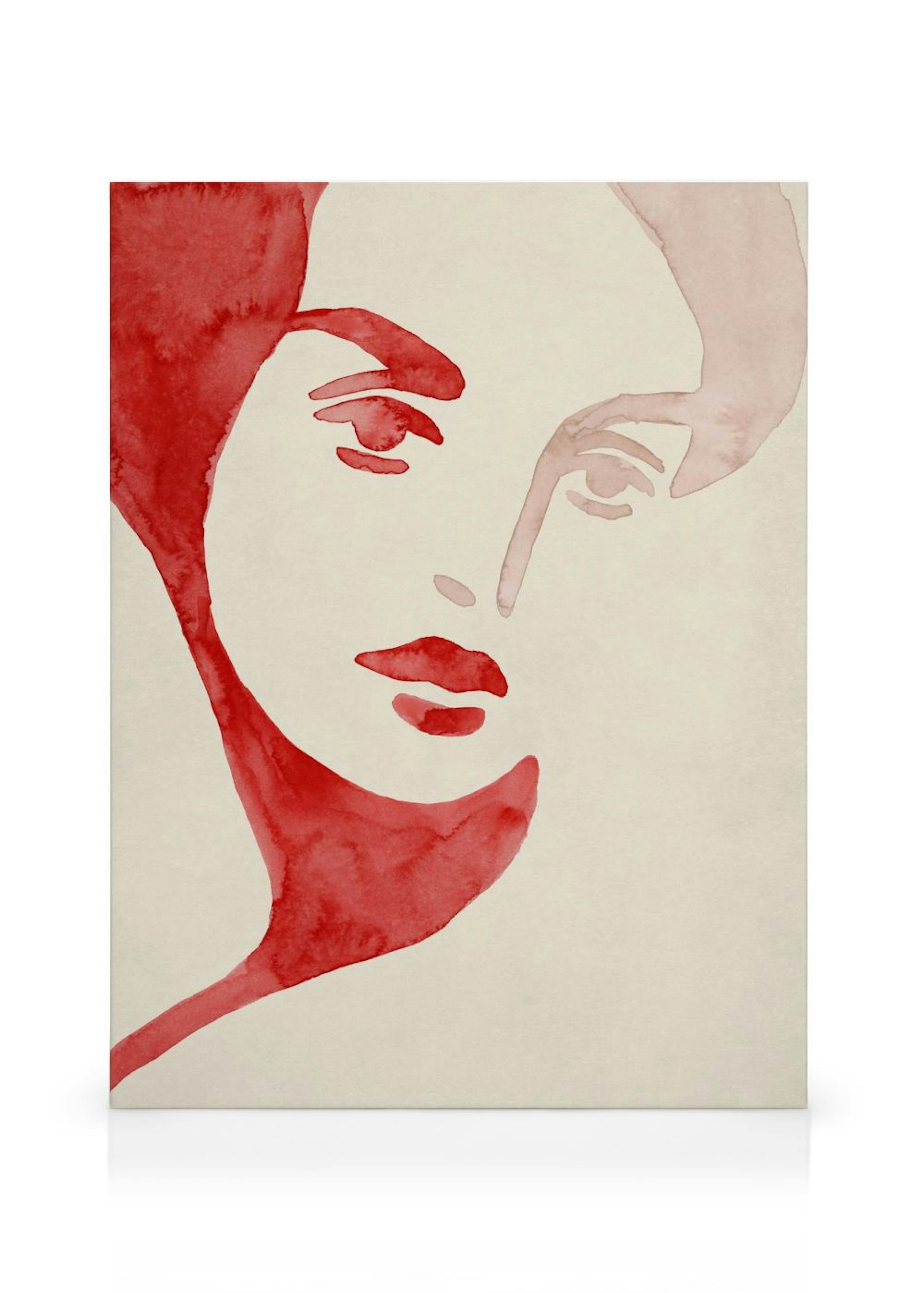 Lady in Red Canvas print