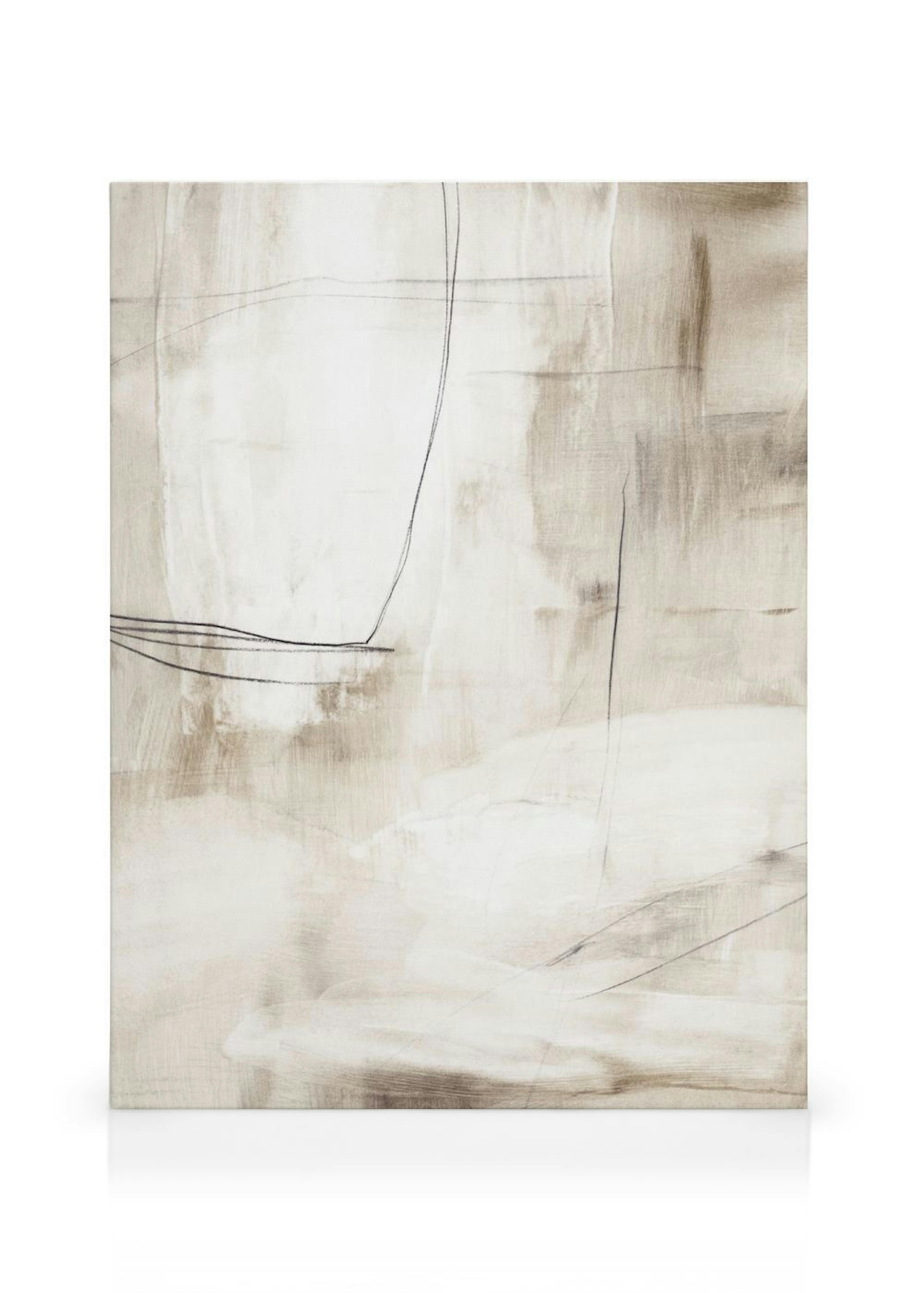 Graphite Touch Abstract No1 Canvas print