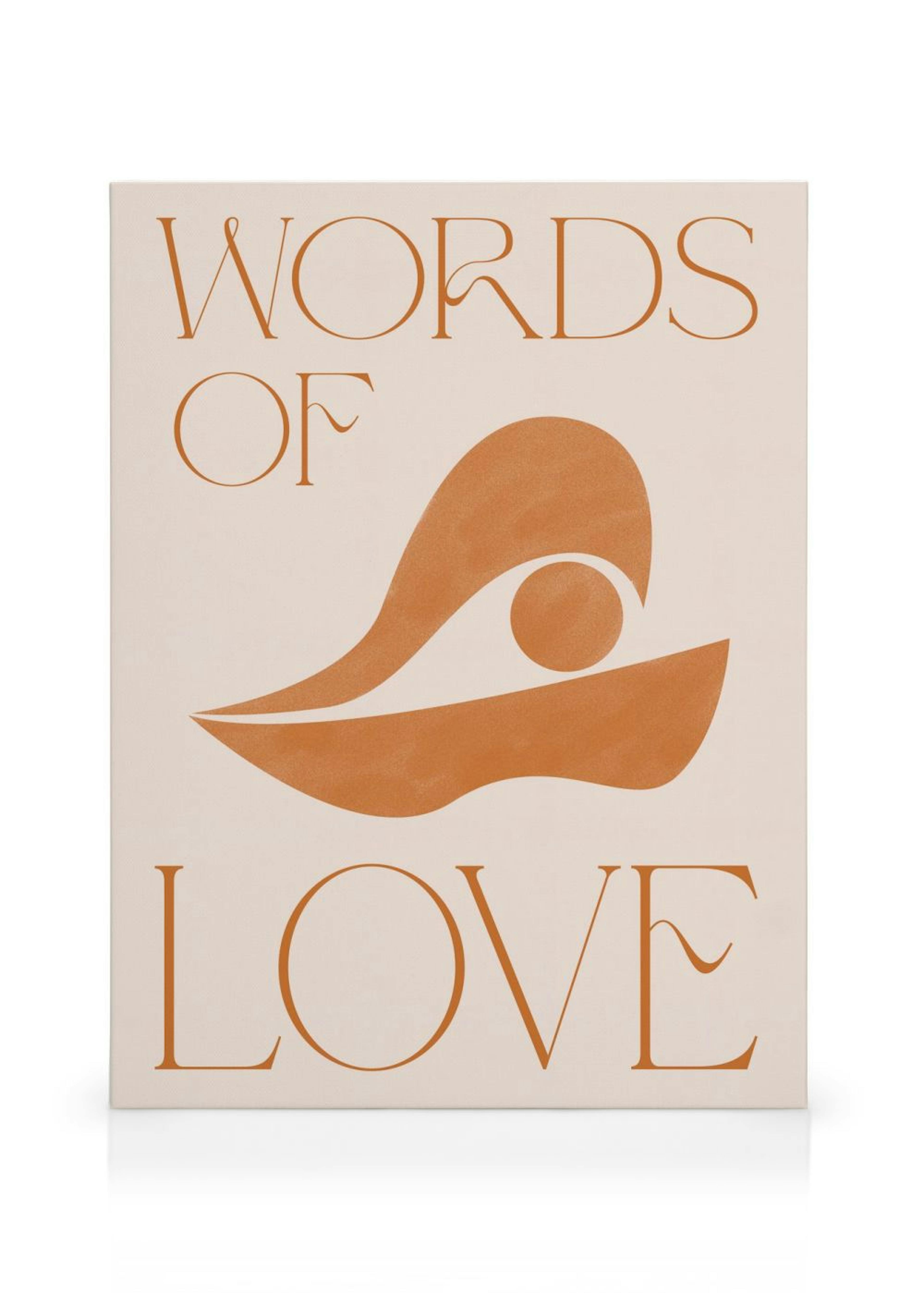 Words of Love Stampa su Tela