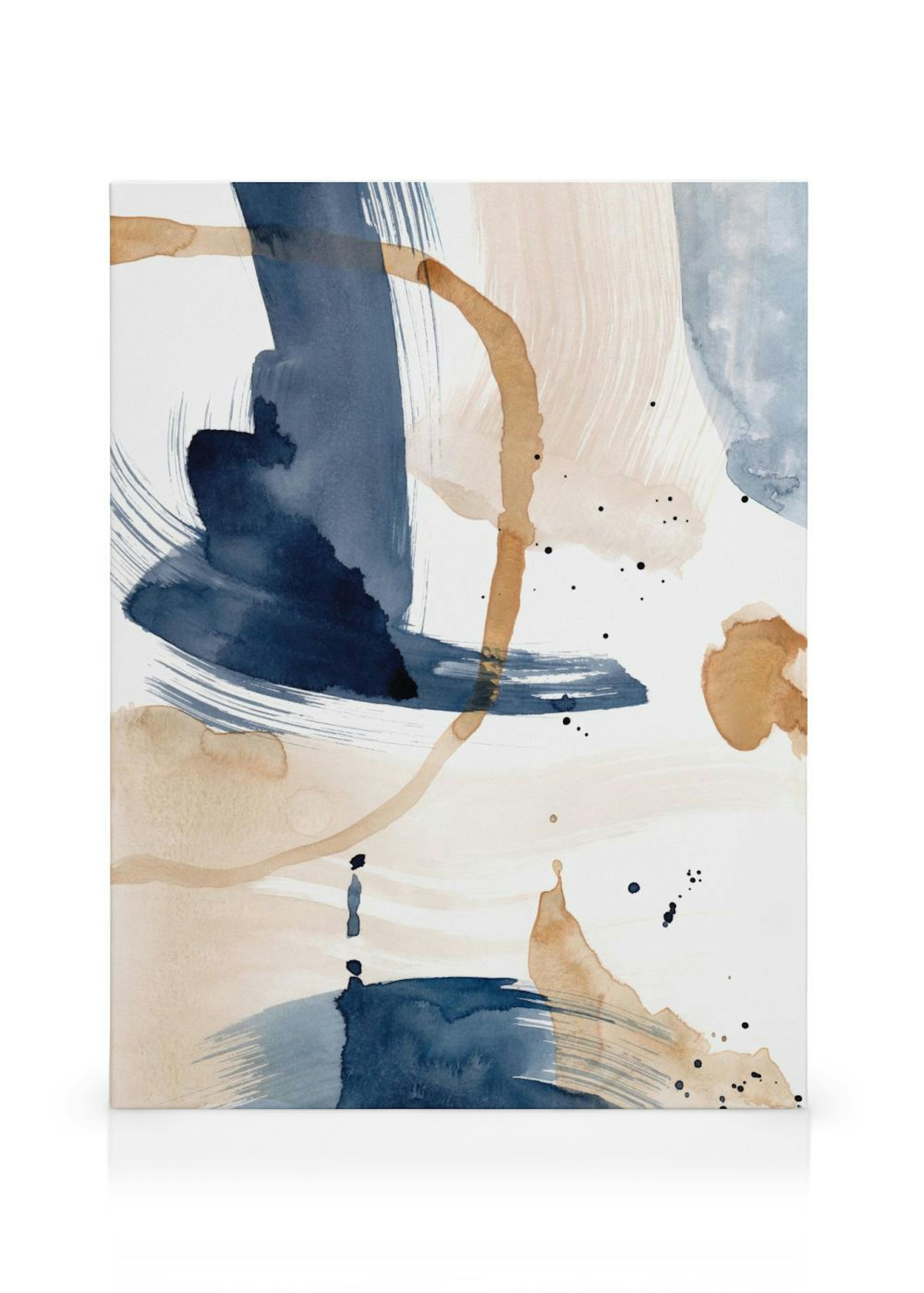 Abstract Blue Brushes No1 Tela