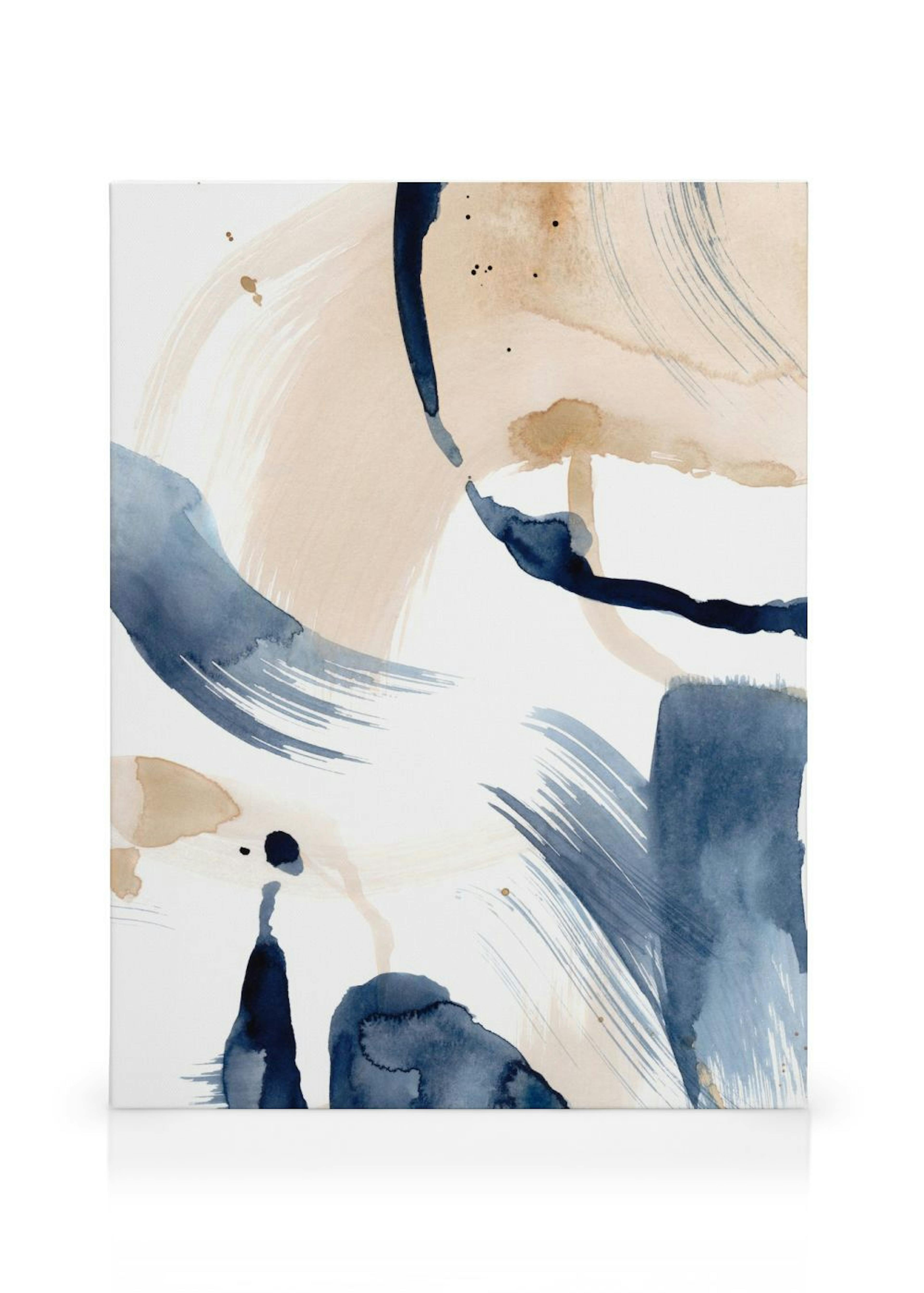 Abstract Blue Brushes No2 Tela