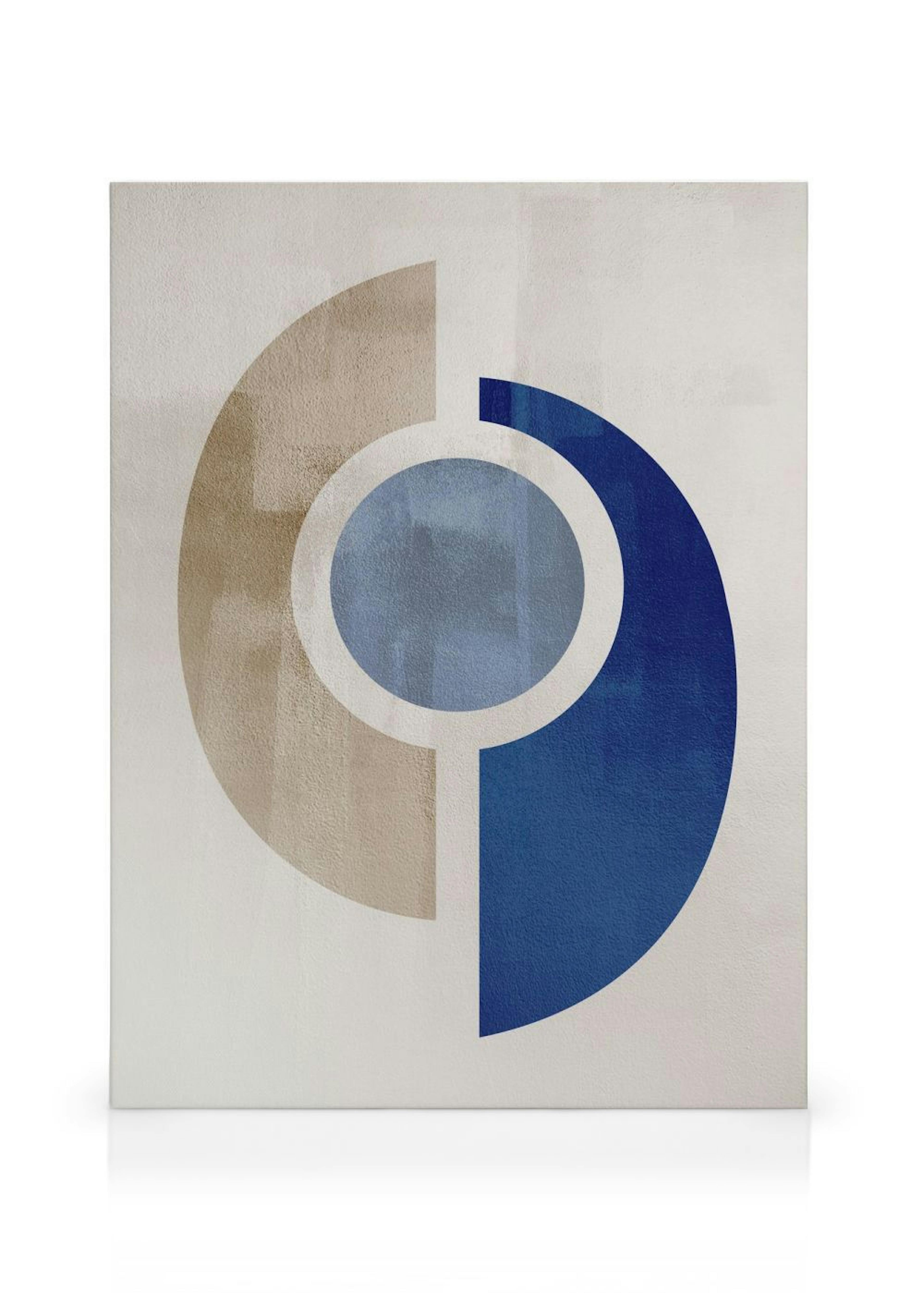 Blue Geometric No2 Leinwandbild