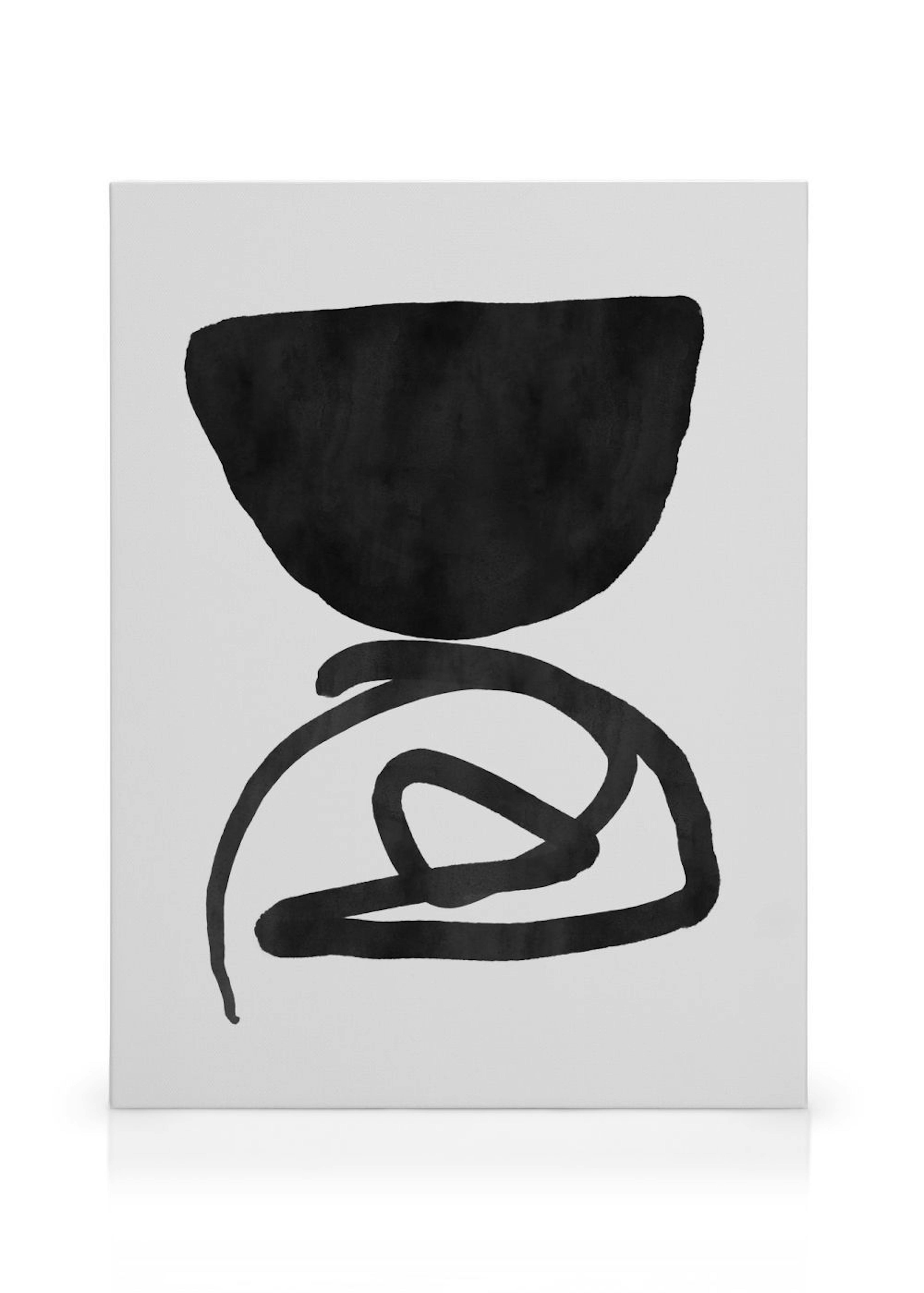 Black Abstract Shapes No2 Lienzo