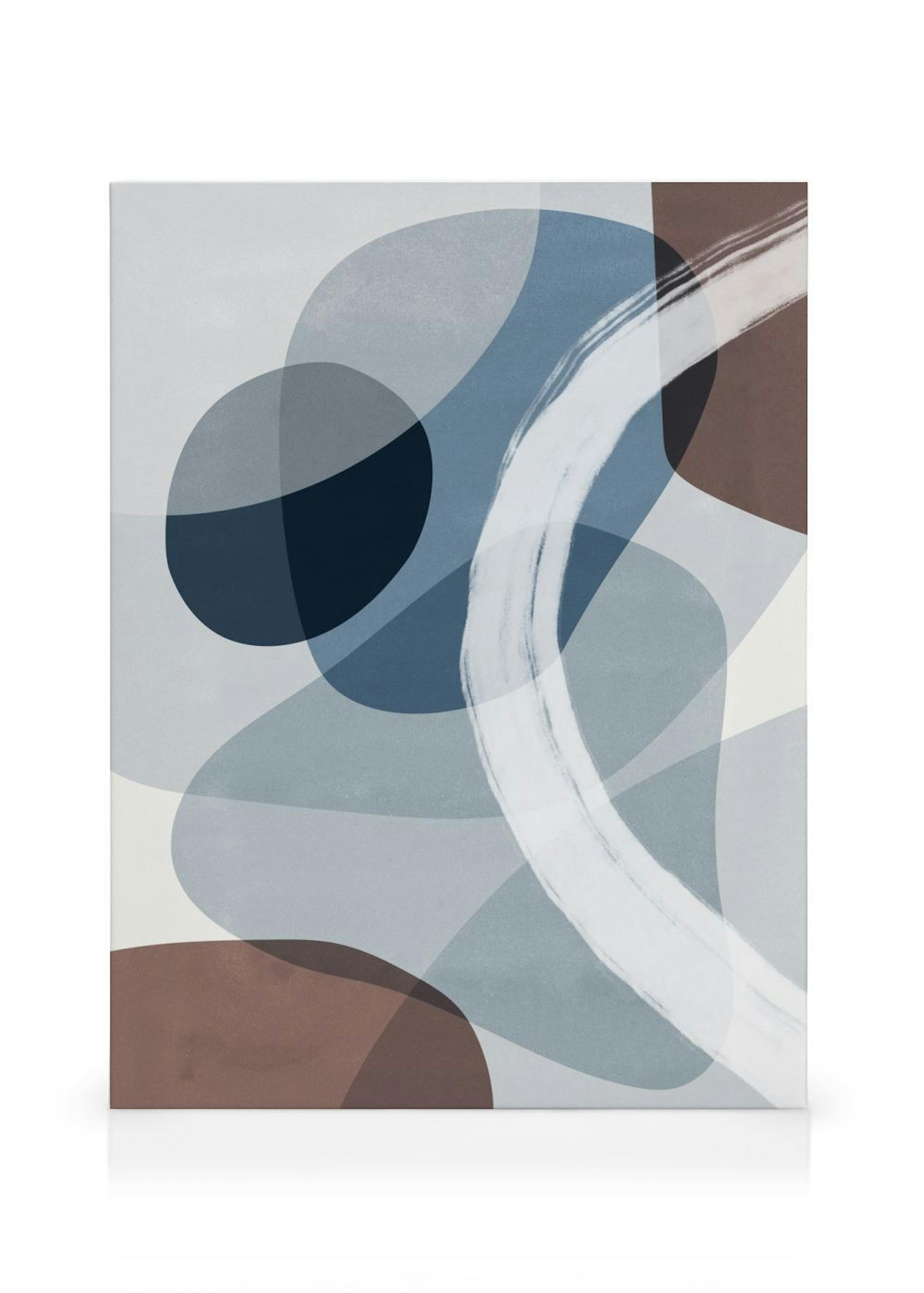 Abstract Blue Shapes No2 Obraz na płótnie