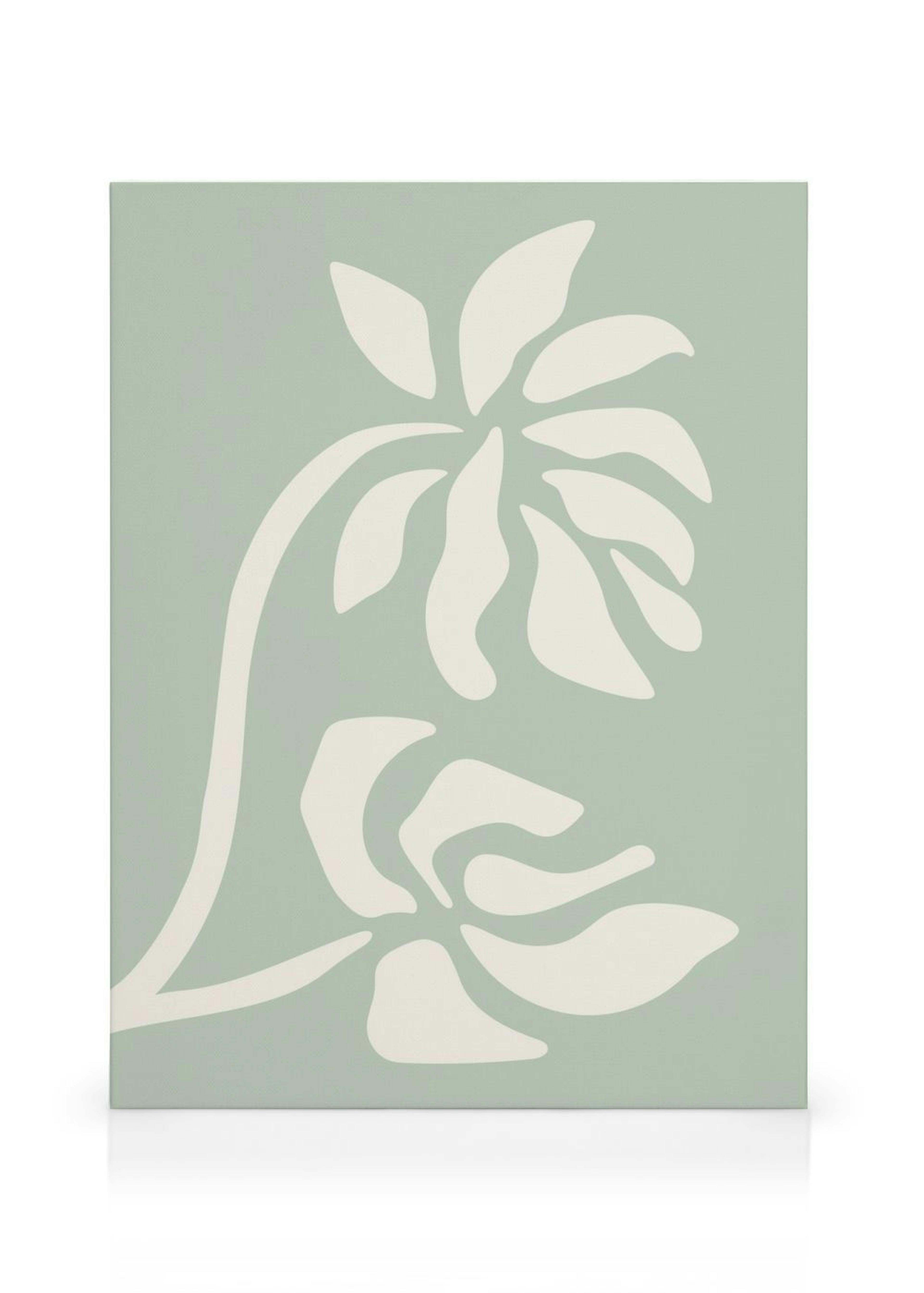 Green Florals Canvas print