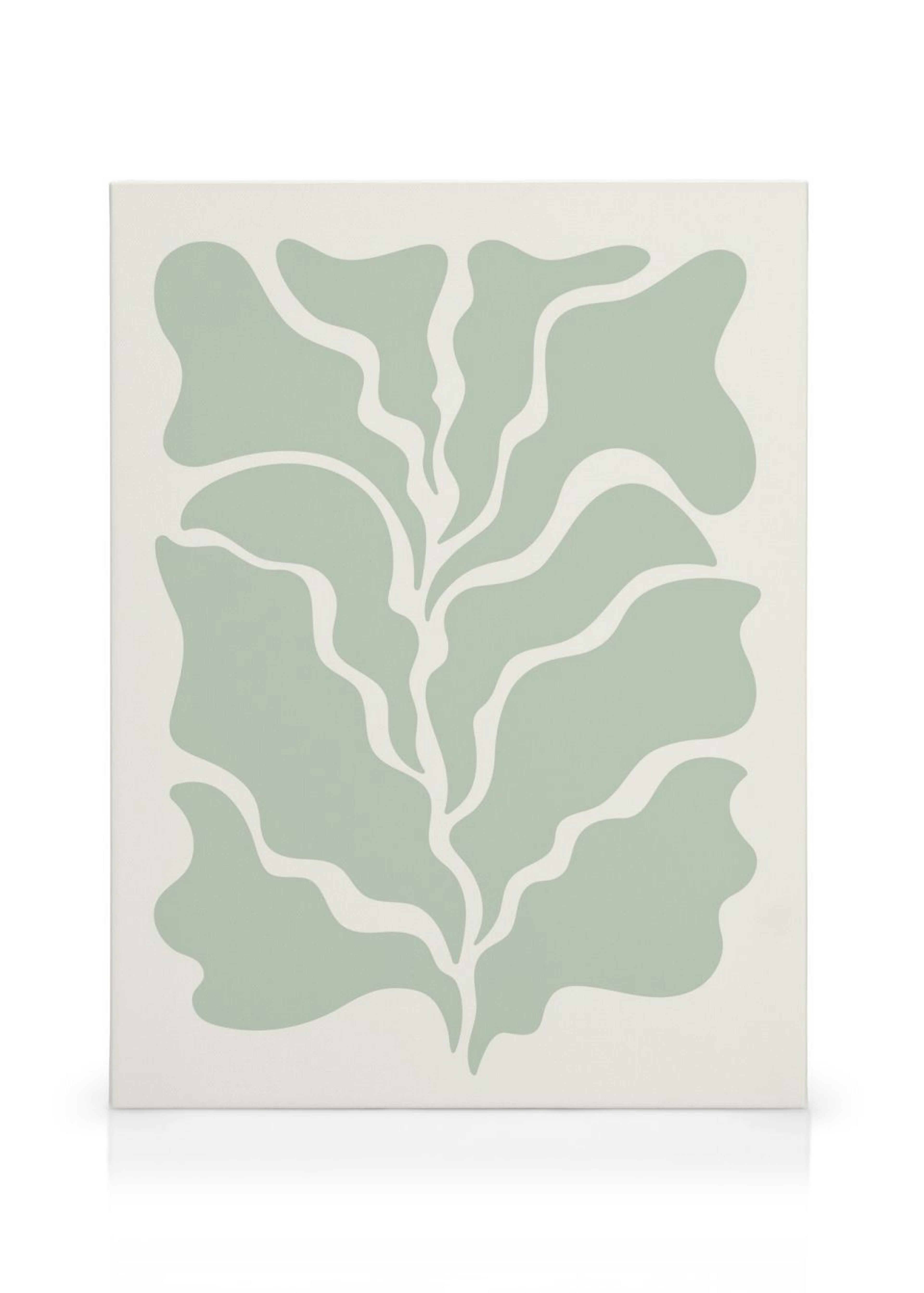 Graphic Green Leaf Canvas print