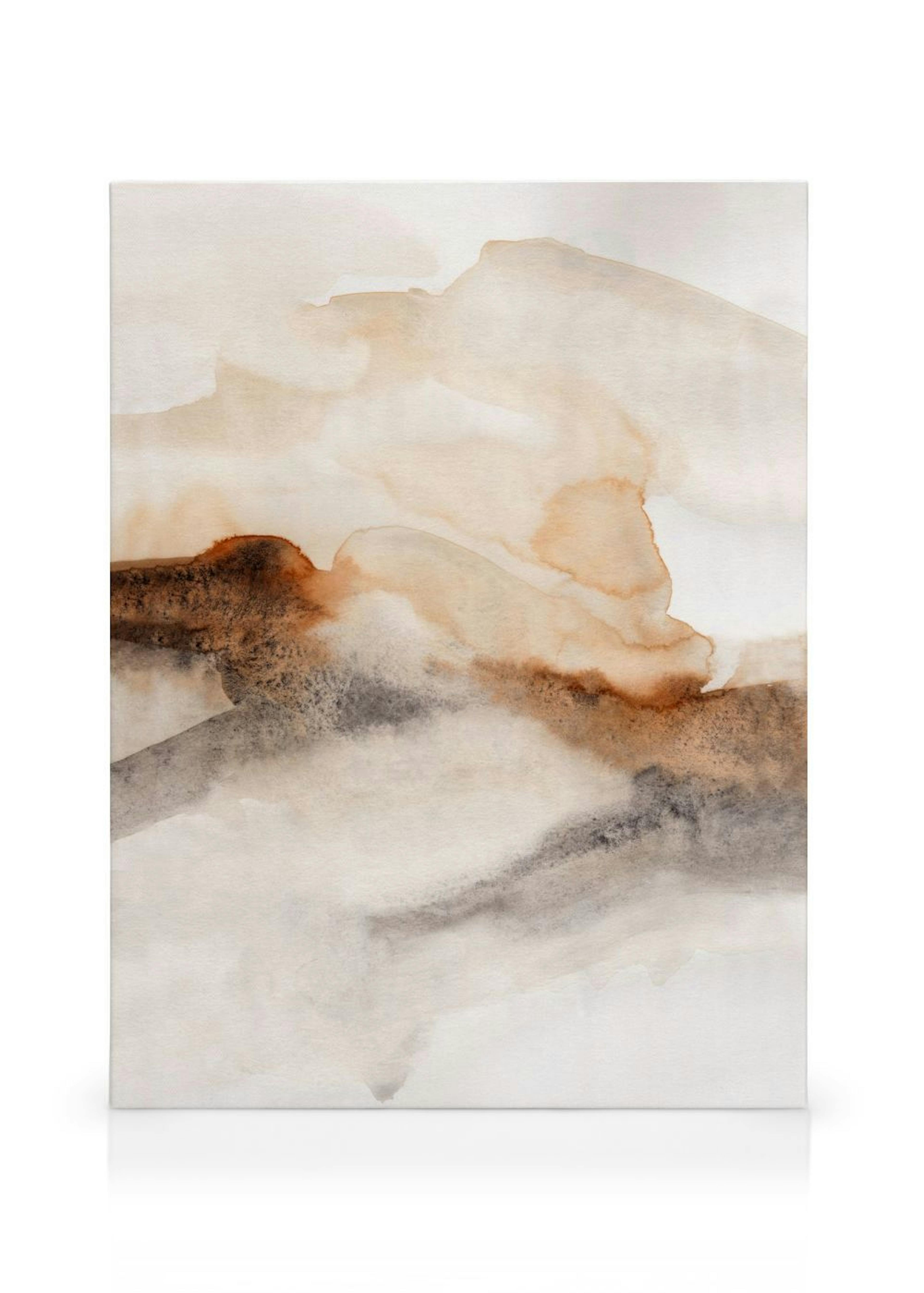 Burnt Tones Watercolor No1 Canvastavla