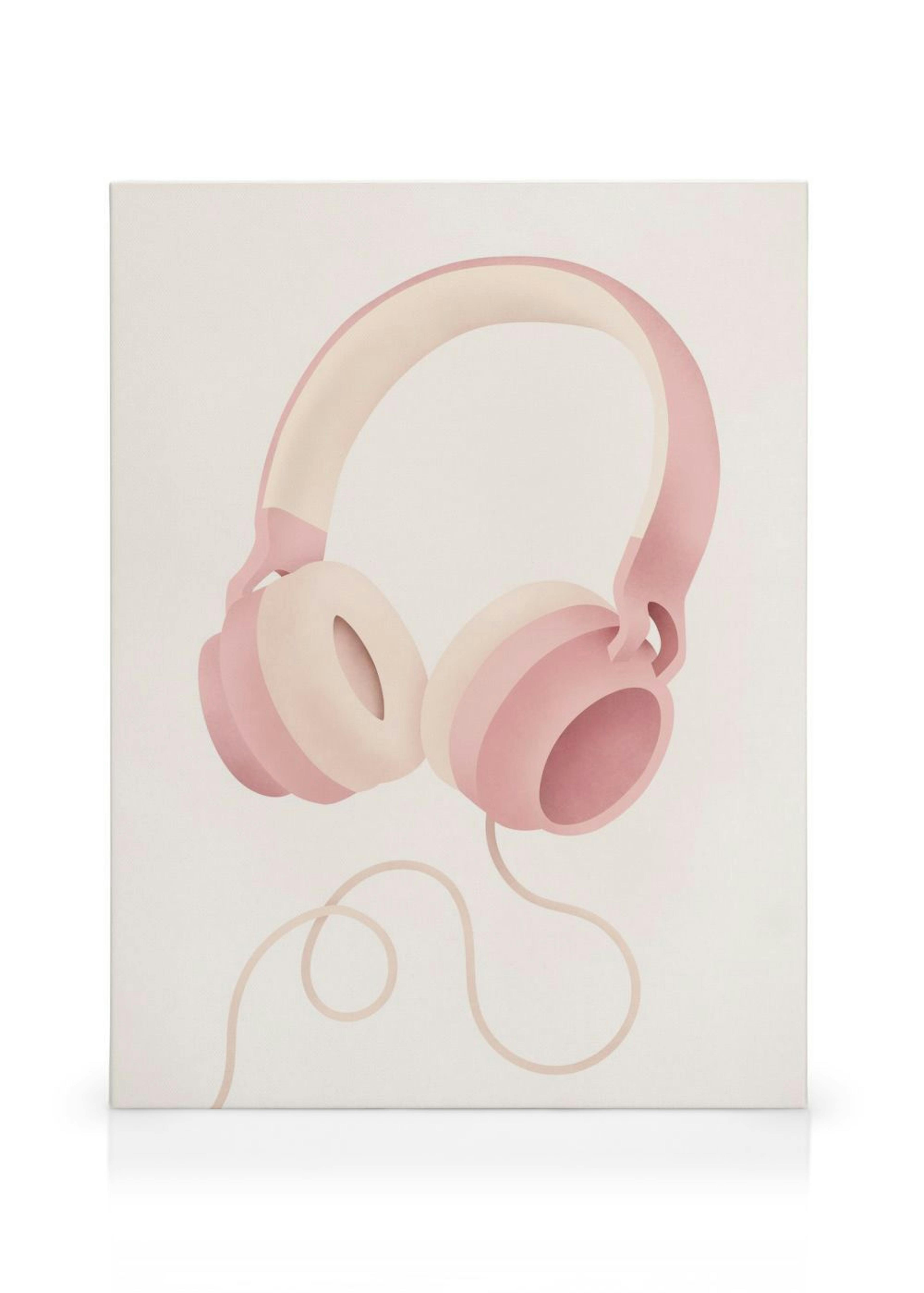 Pastel Headphones Canvas