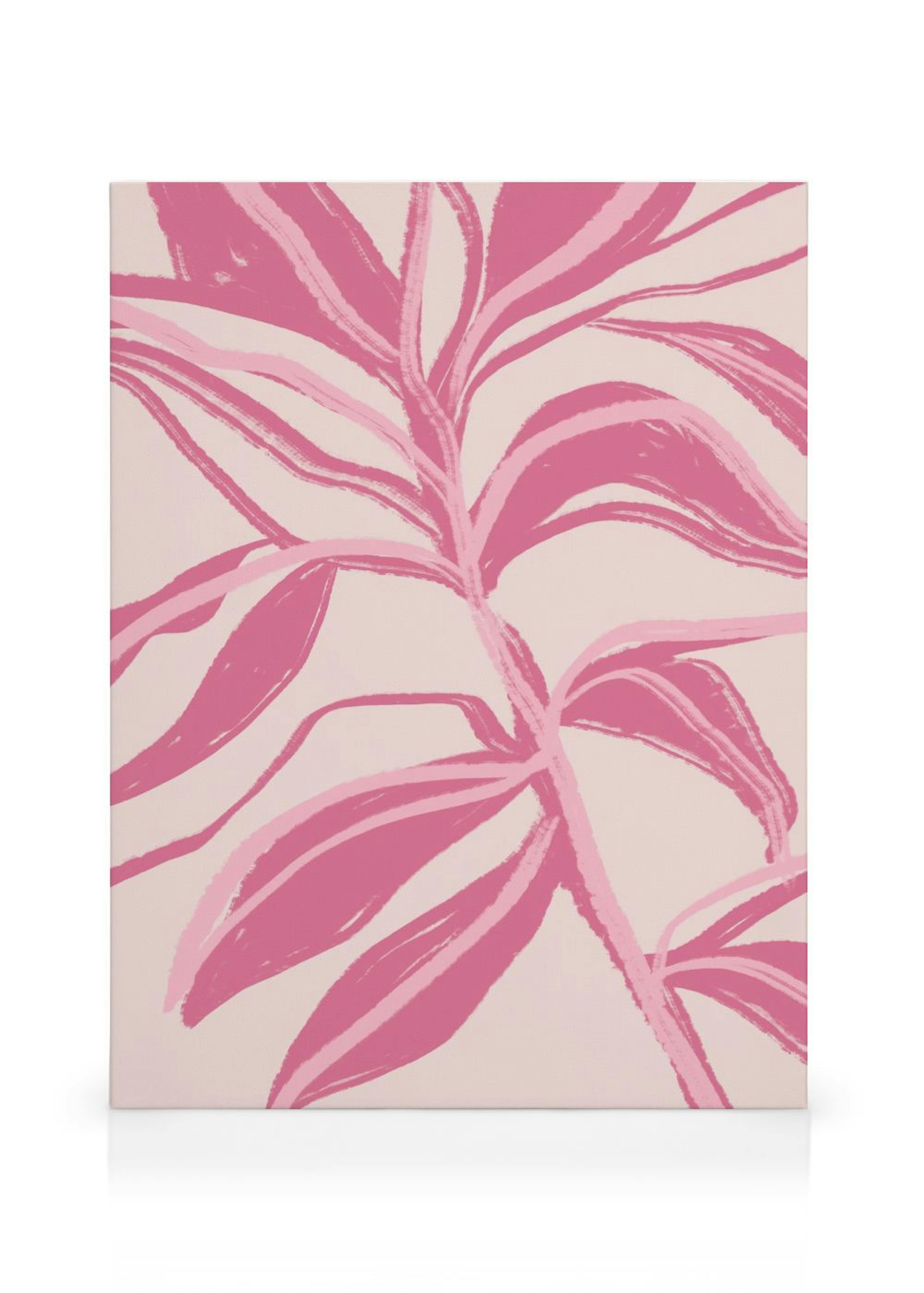 Pink Floral Illustration Canvas print