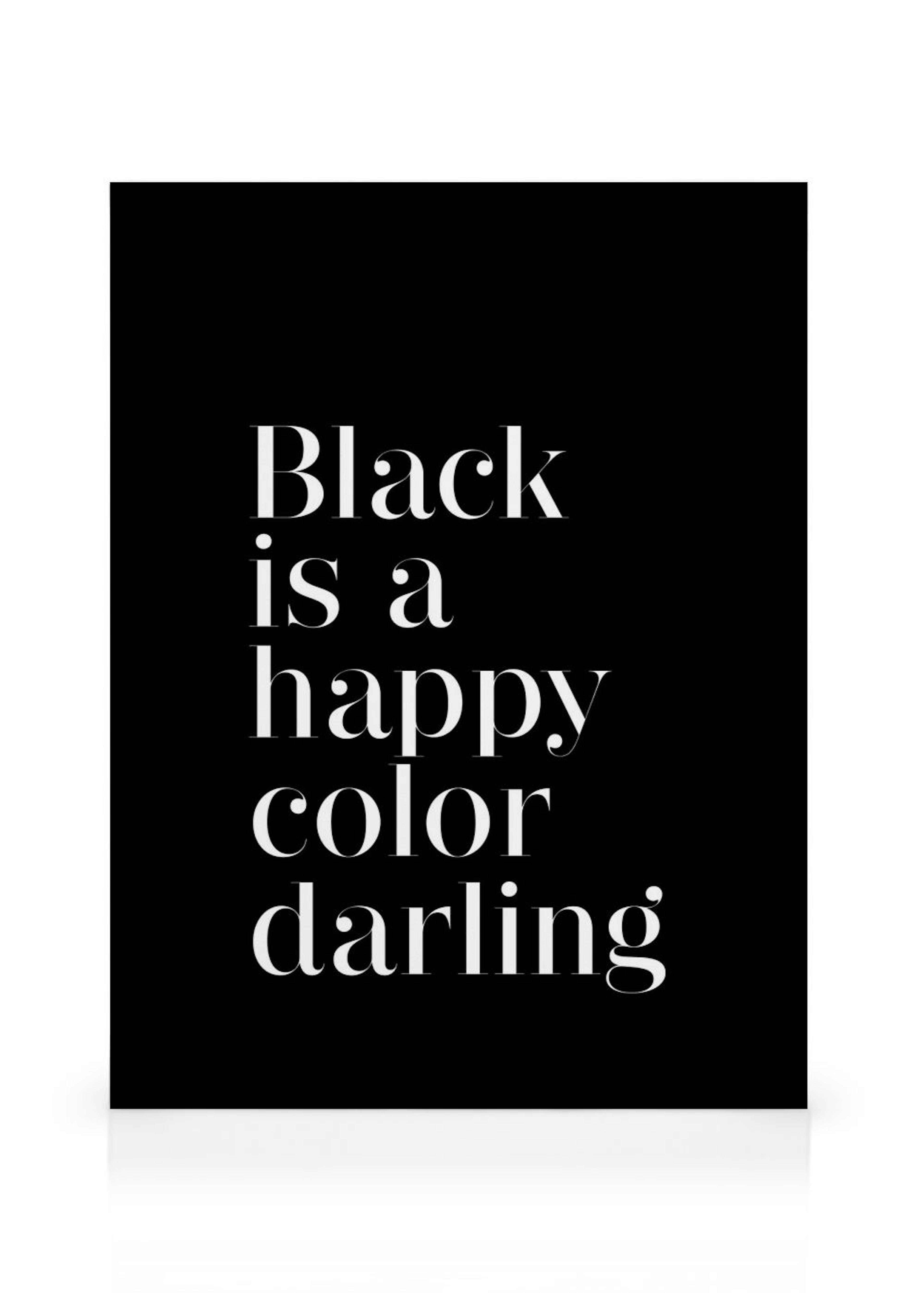 Black is a Happy Color Canvas print