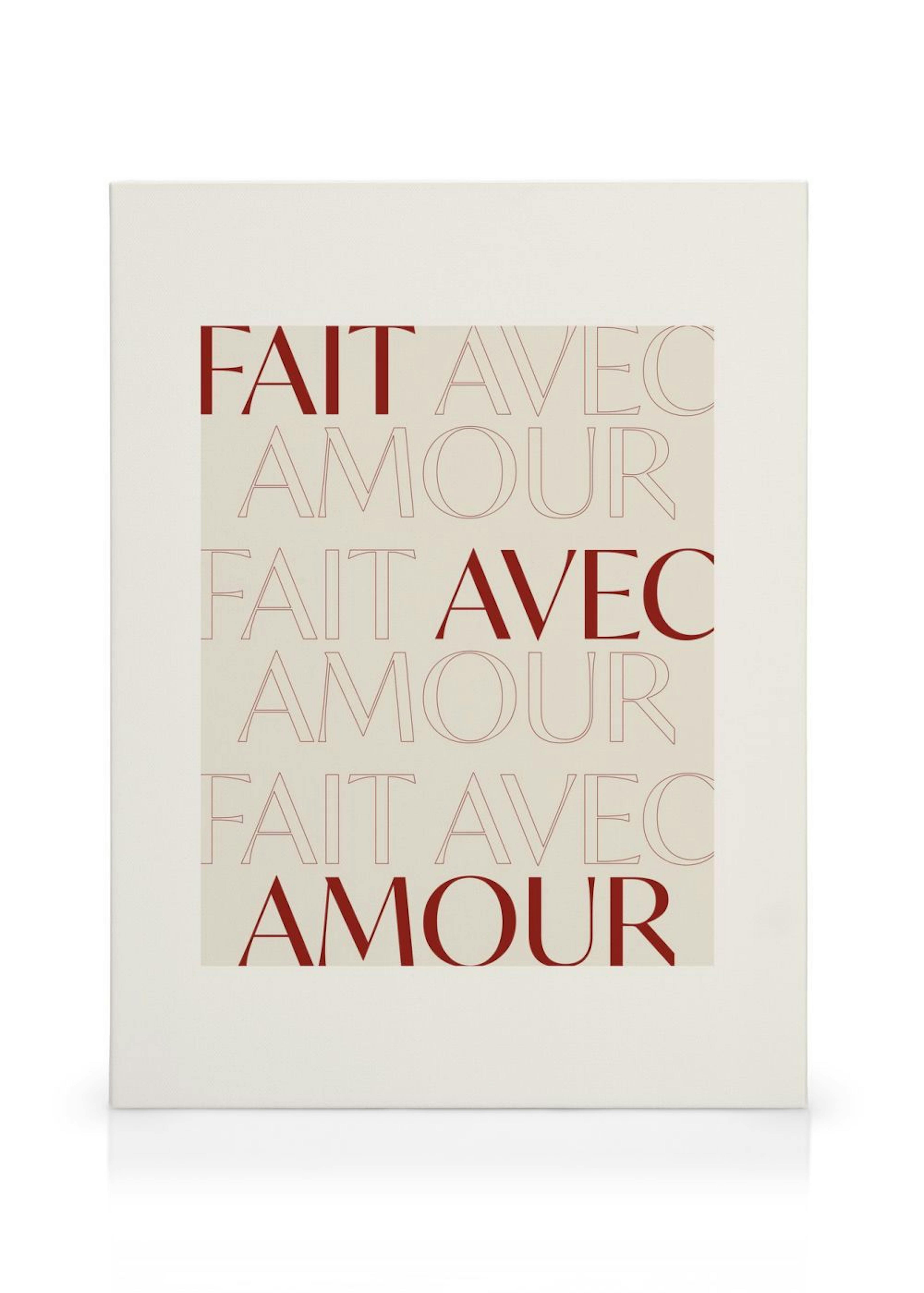Fait Avec Amour Toile