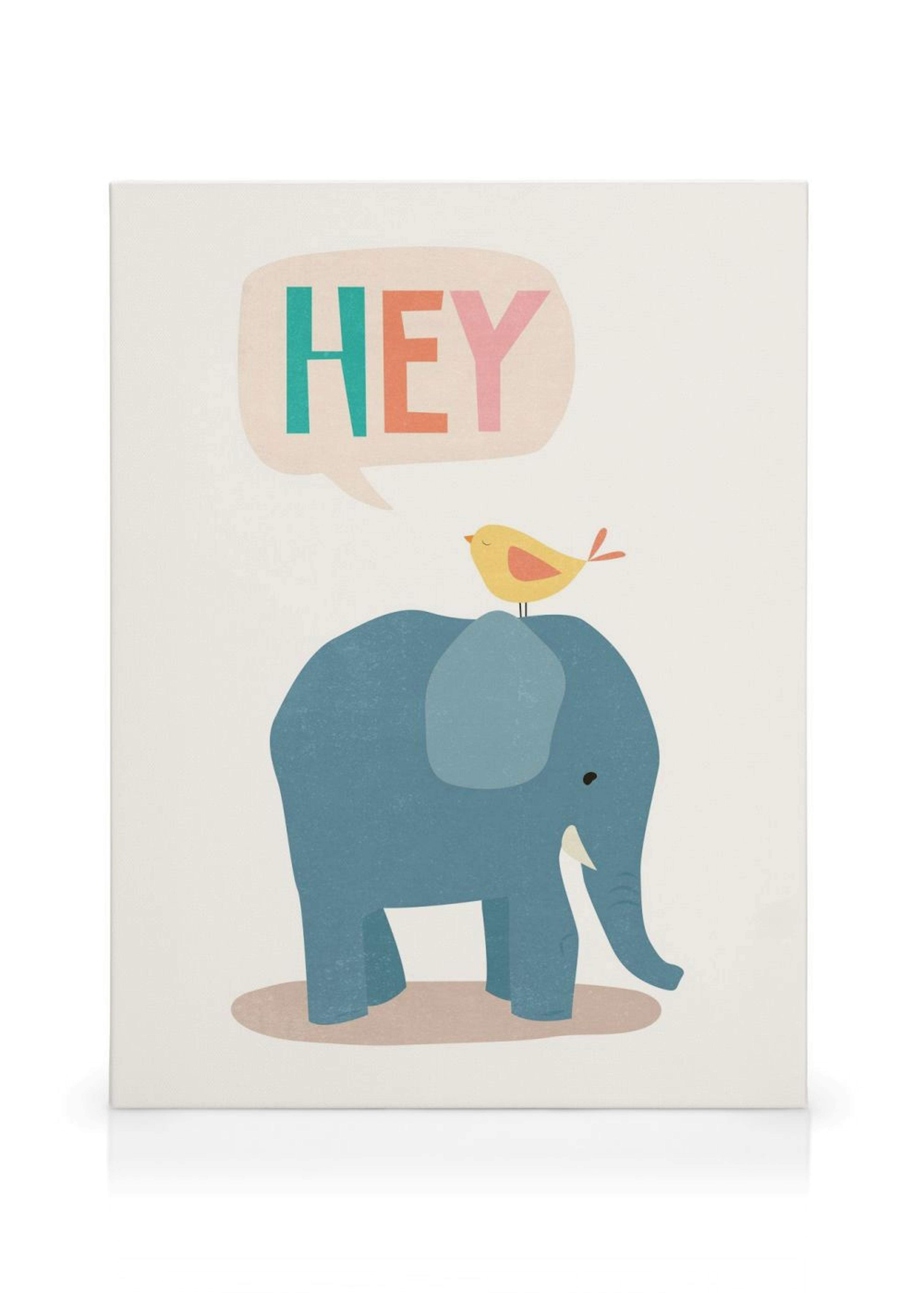 Bird and Elephant Lienzo