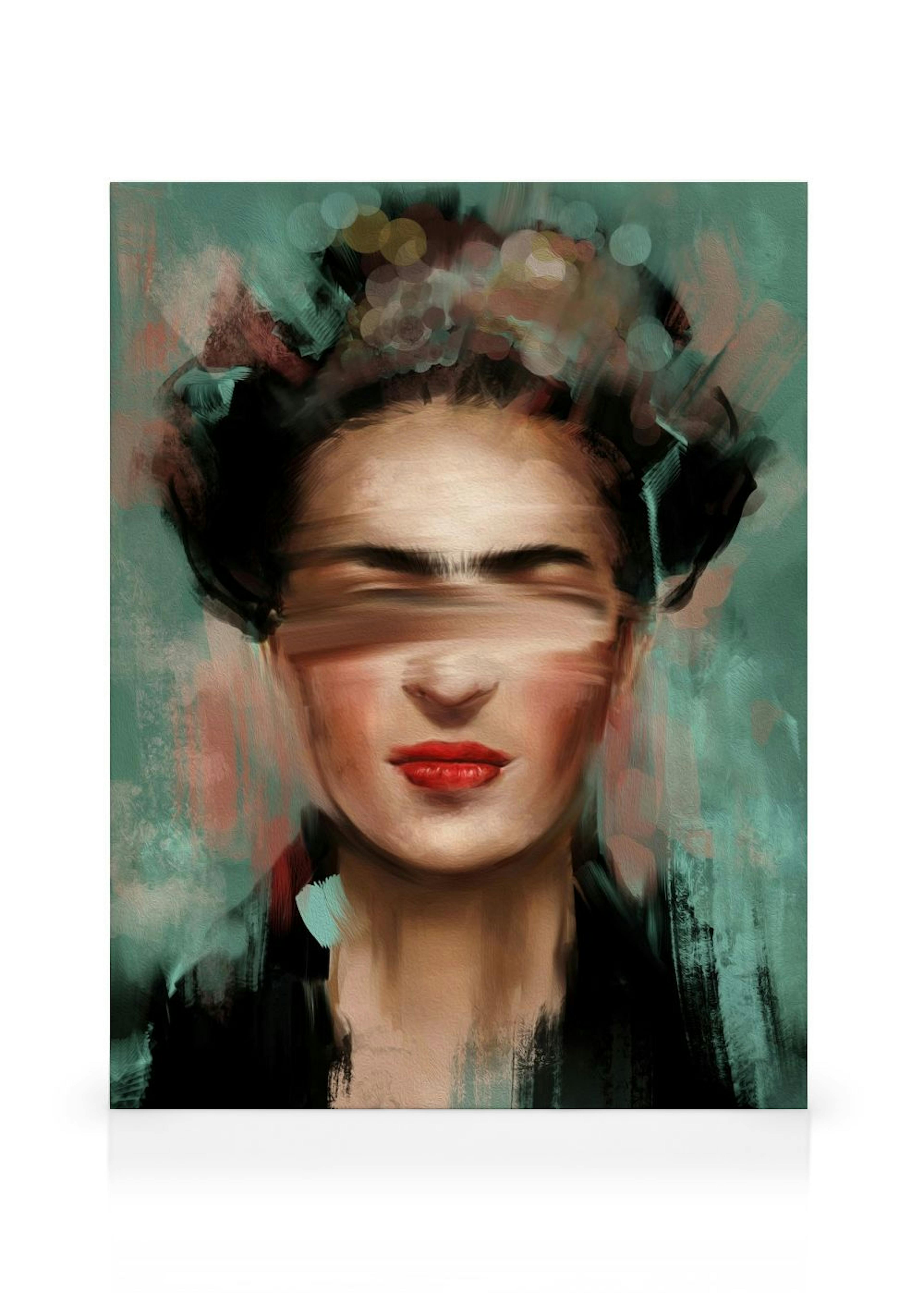 Kahlo in Green Leinwandbild