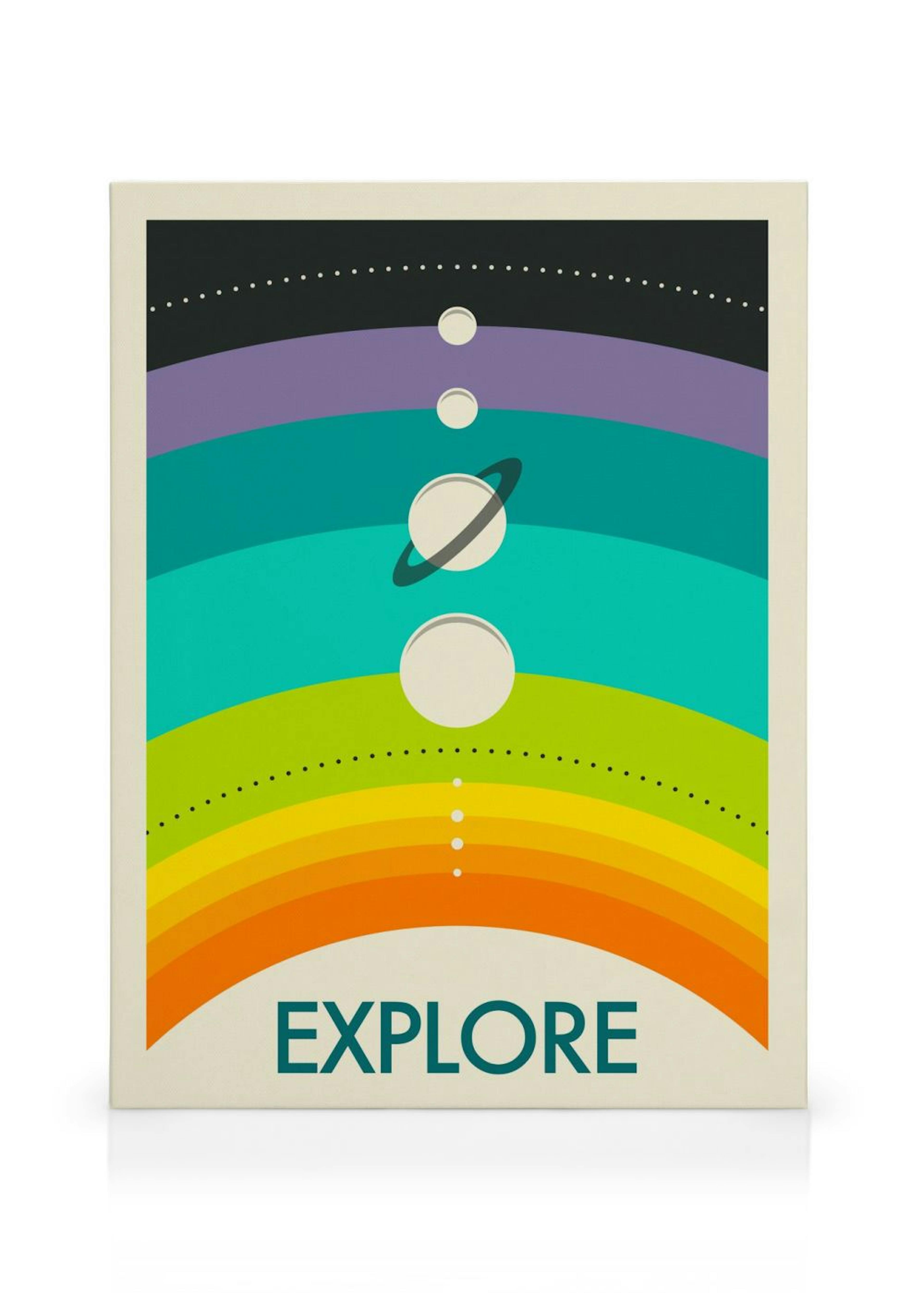 Jazzberry Blue - Rainbow Solar System Leinwandbild