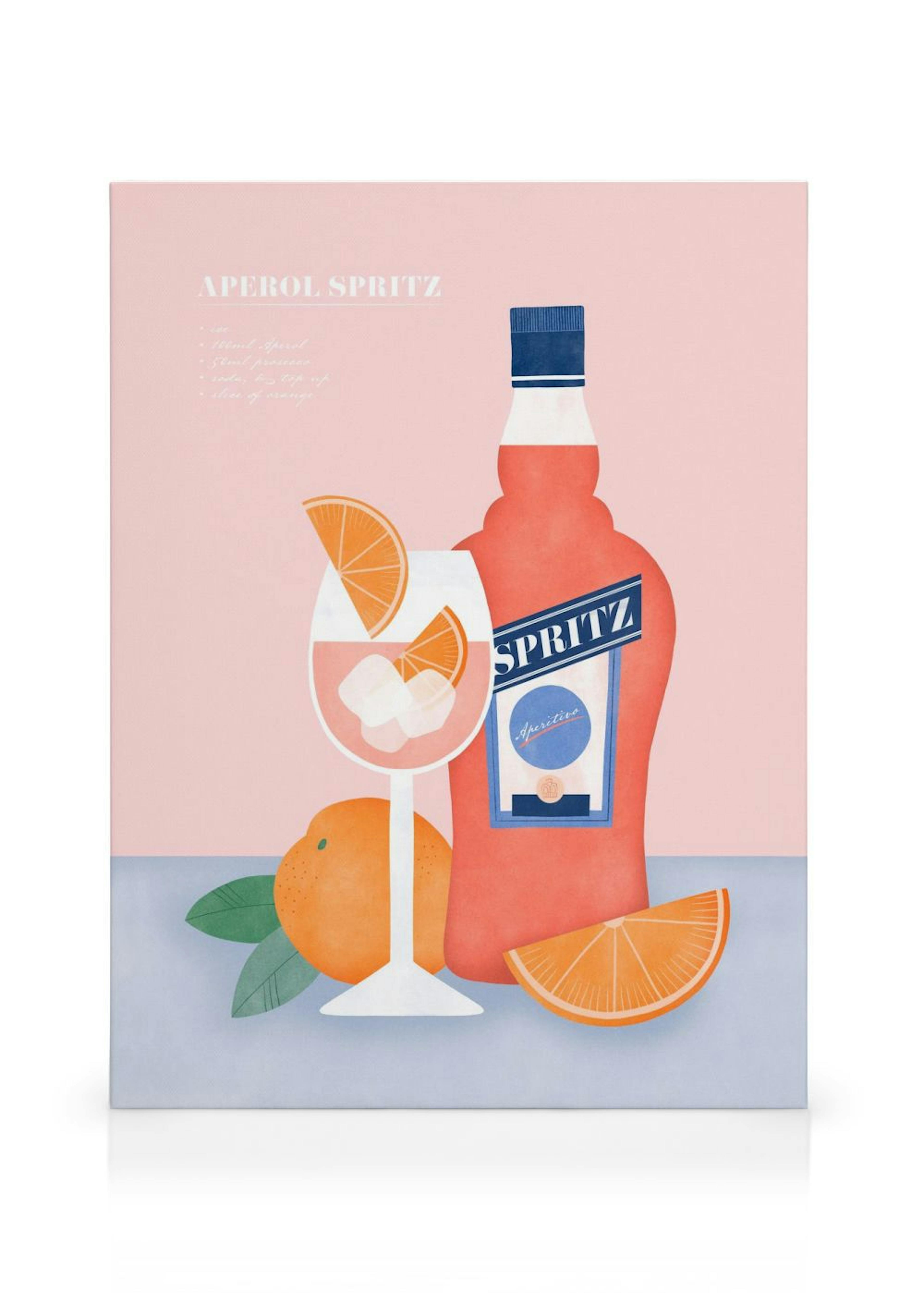 Aperol Spritz Illustration Leinwandbild